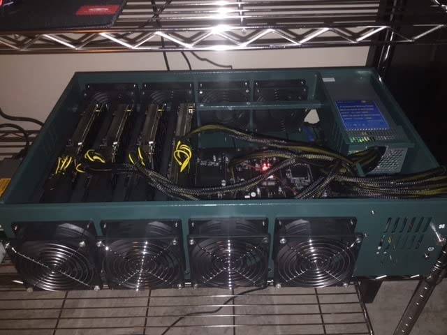 8GPU Mining Rig Complete Crypto Miner with Windows10,Including 8GPU Mining Motherboard 2000W Power Supply,CPU,SSD,4G RAM, 8 GPU Mining Case for ETC/LTC/XHV/Monero/Ravencoin(Without GPU) customer photo 2