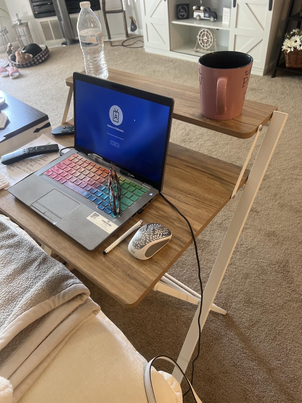 GreenForest Folding Desk No Assembly, Sturdy Computer Desk for Small Spaces customer photo 1