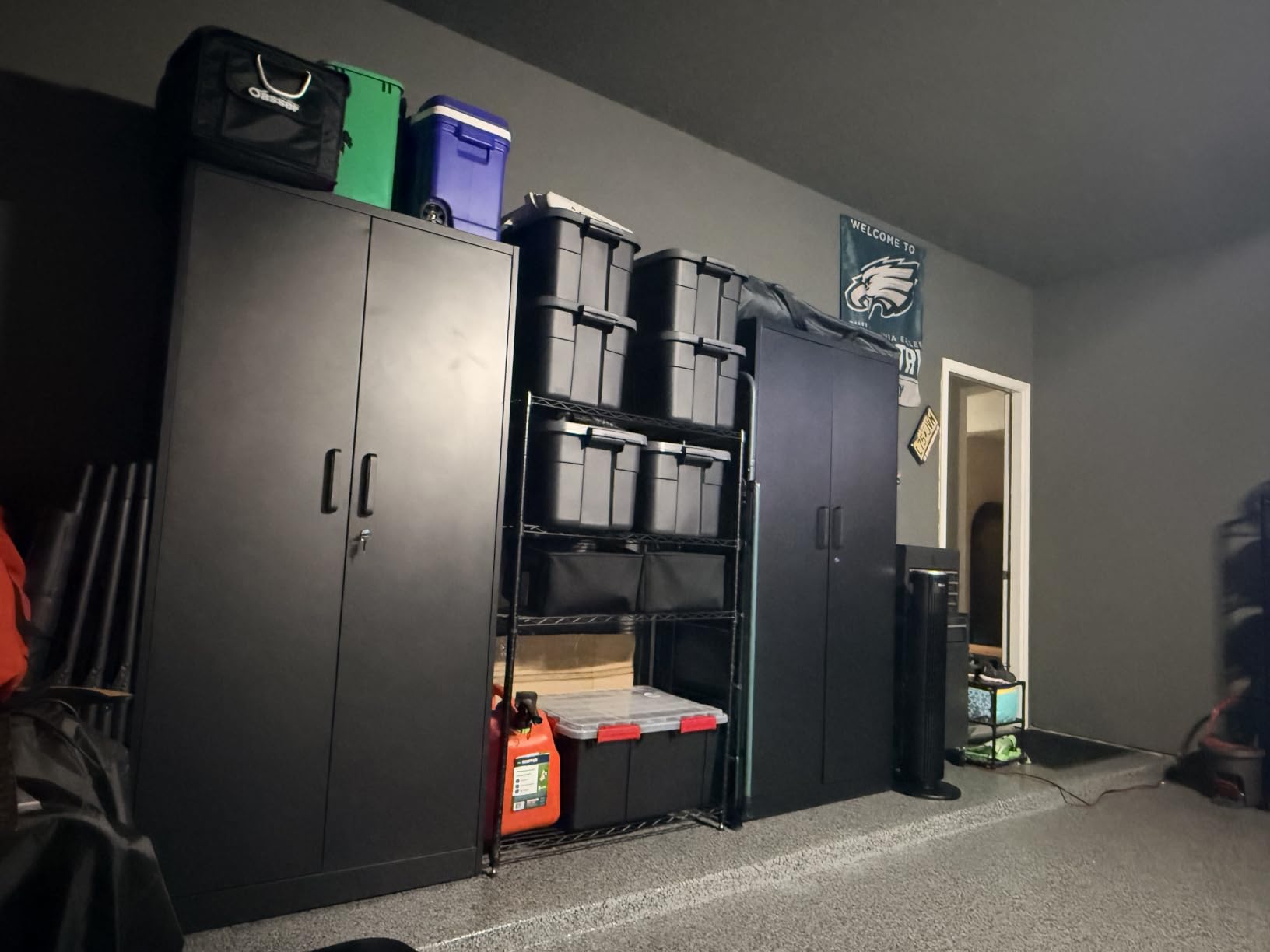 Letaya Metal Storage Cabinets with Lock Doors,Tall Locker Organizer Steel Garage Cabinets, 5 Adjustable Layers Shelves for Home, Office, Warehouse,Tool,Industrial(Black) customer photo 2
