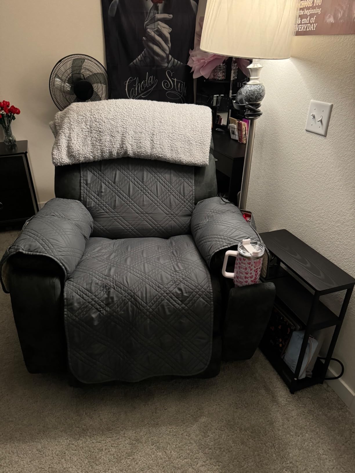 Large Power Lift Recliner Chair with Massage, Heat, and USB for Elderly, Overstuffed Wide Recliners, Heavy Duty and Safety Motion Reclining Mechanism, Gray customer photo 2