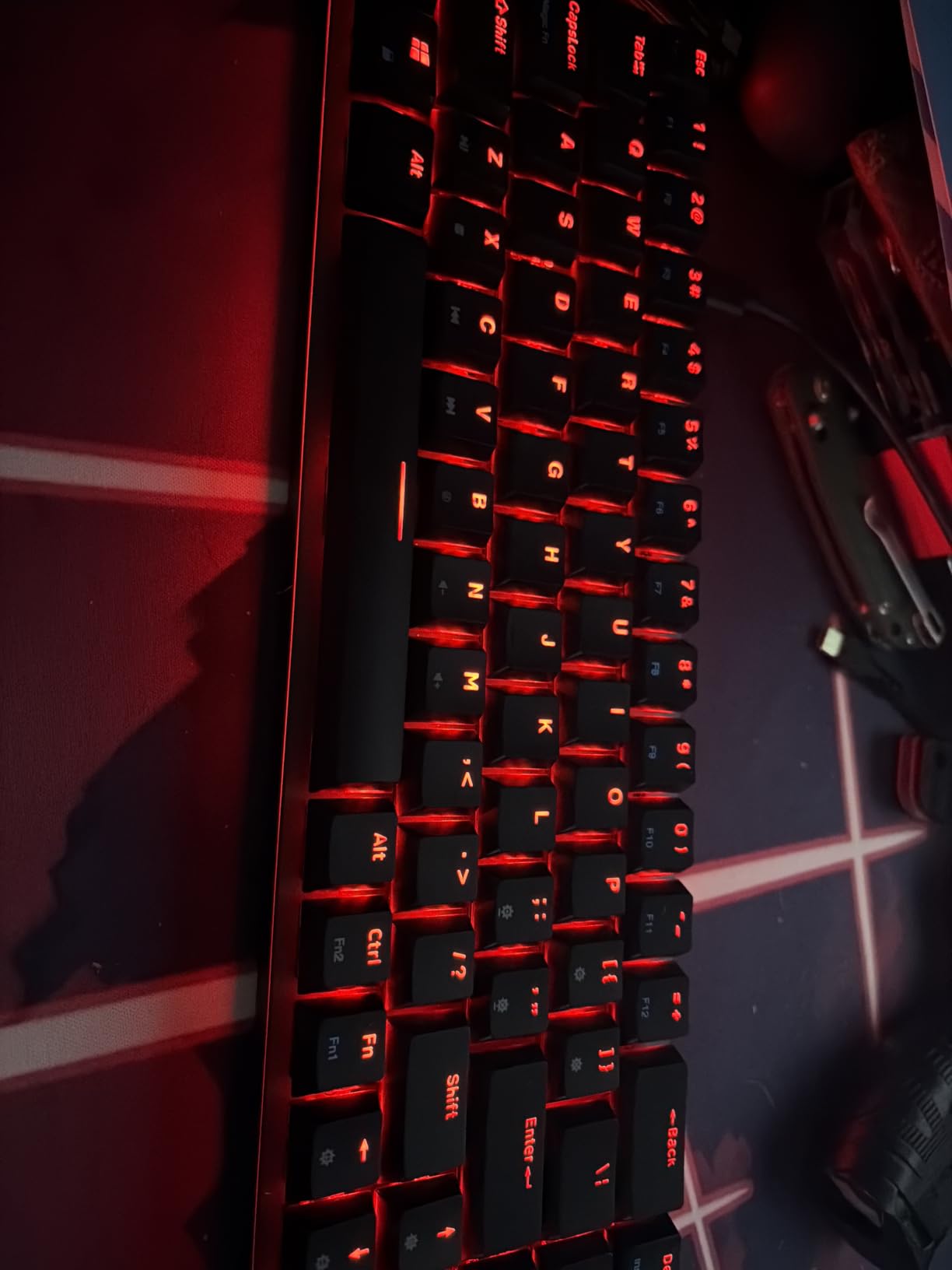 Ranked G65 Guardian 65% | Full Aluminum Frame | Ultra Slim Hot Swappable Mechanical Gaming Keyboard | 68 Keys Multi Color RGB LED Backlit for PC/Mac Gamer (White, Gateron Low Profile Red) customer photo 1