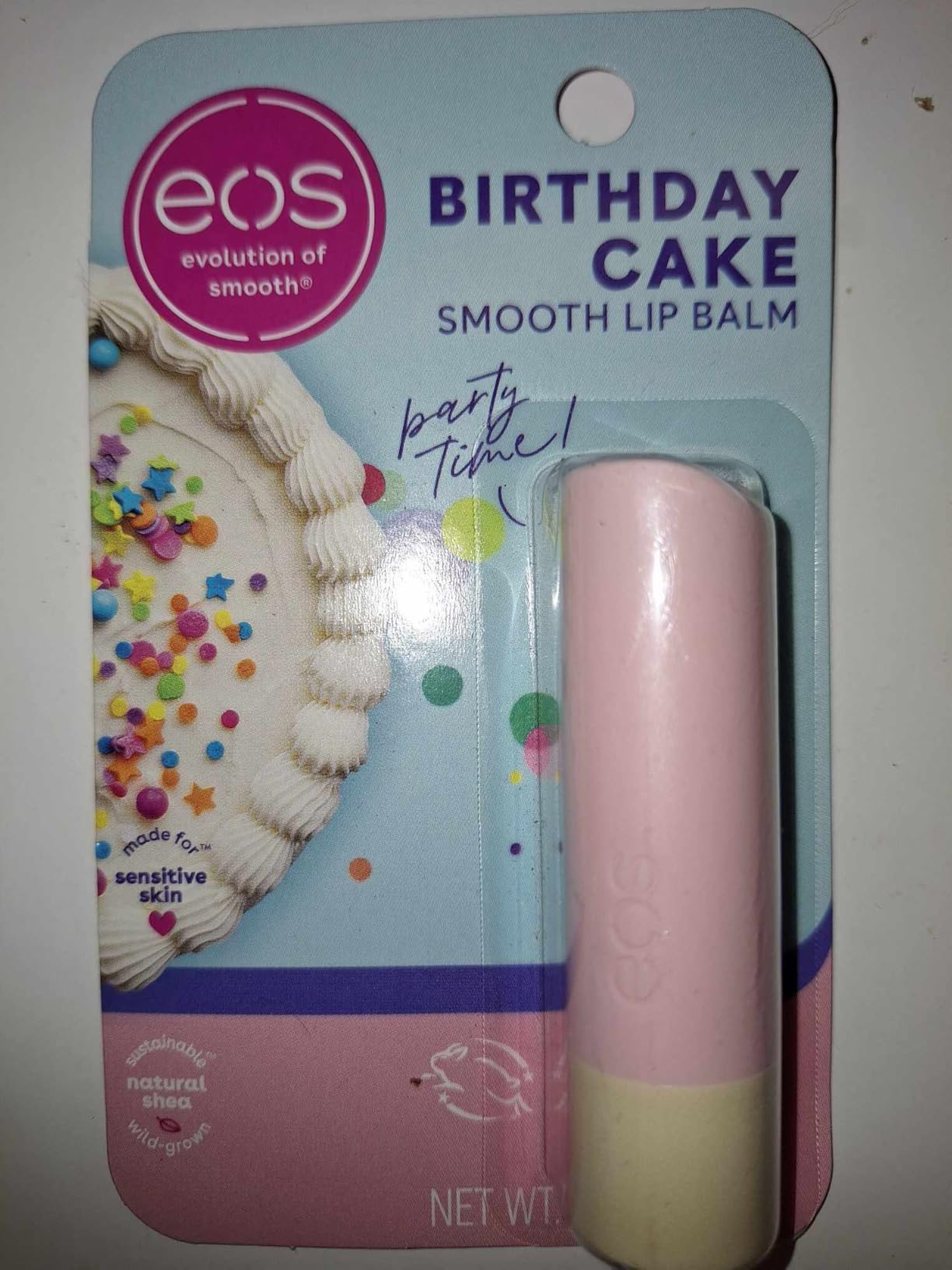 eos Natural Shea Lip Balm- Birthday Cake, All-Day Moisture, Shea Butter, Dry Lip Care, 0.14 oz customer photo 2
