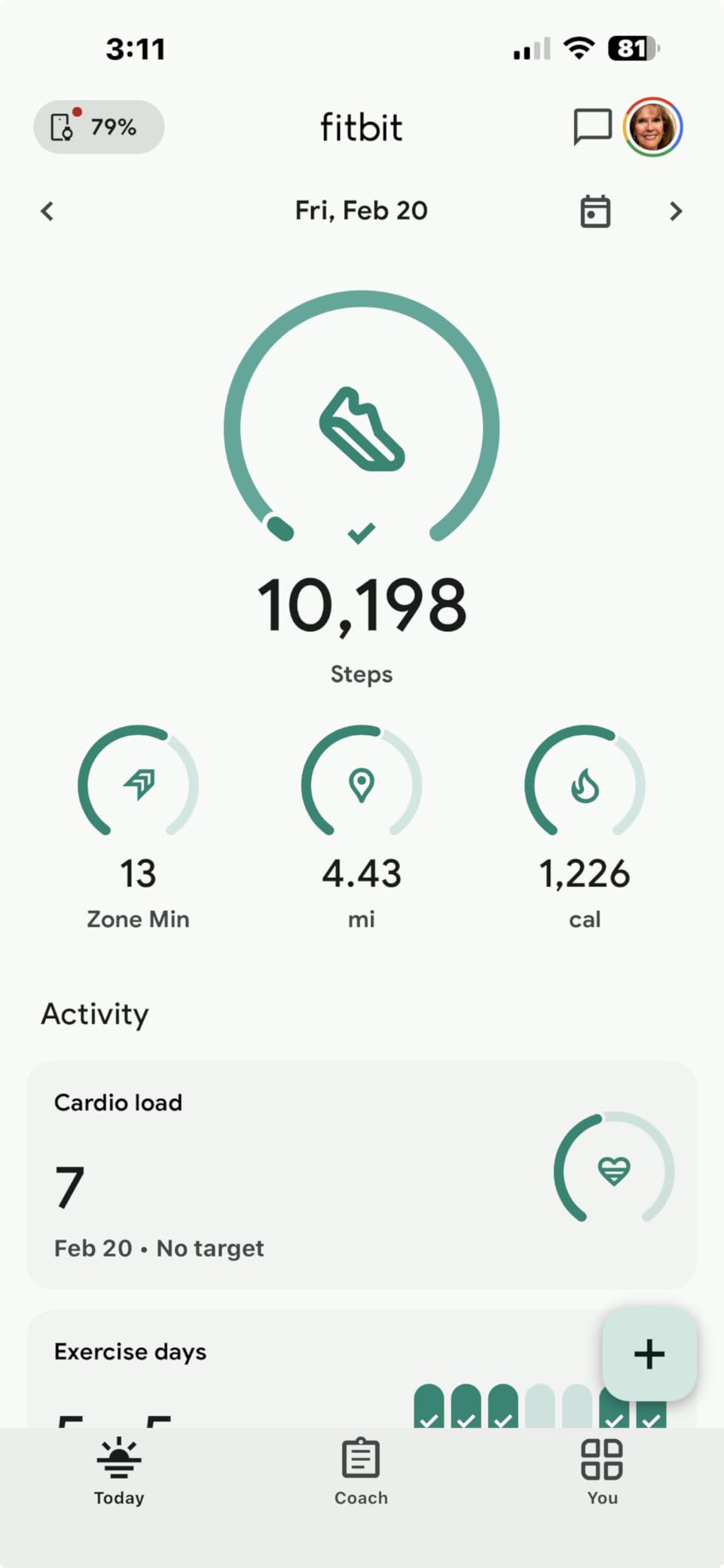 Google Fitbit Versa 4 Fitness Smartwatch, - Waterfall Blue/Platinum customer photo 2