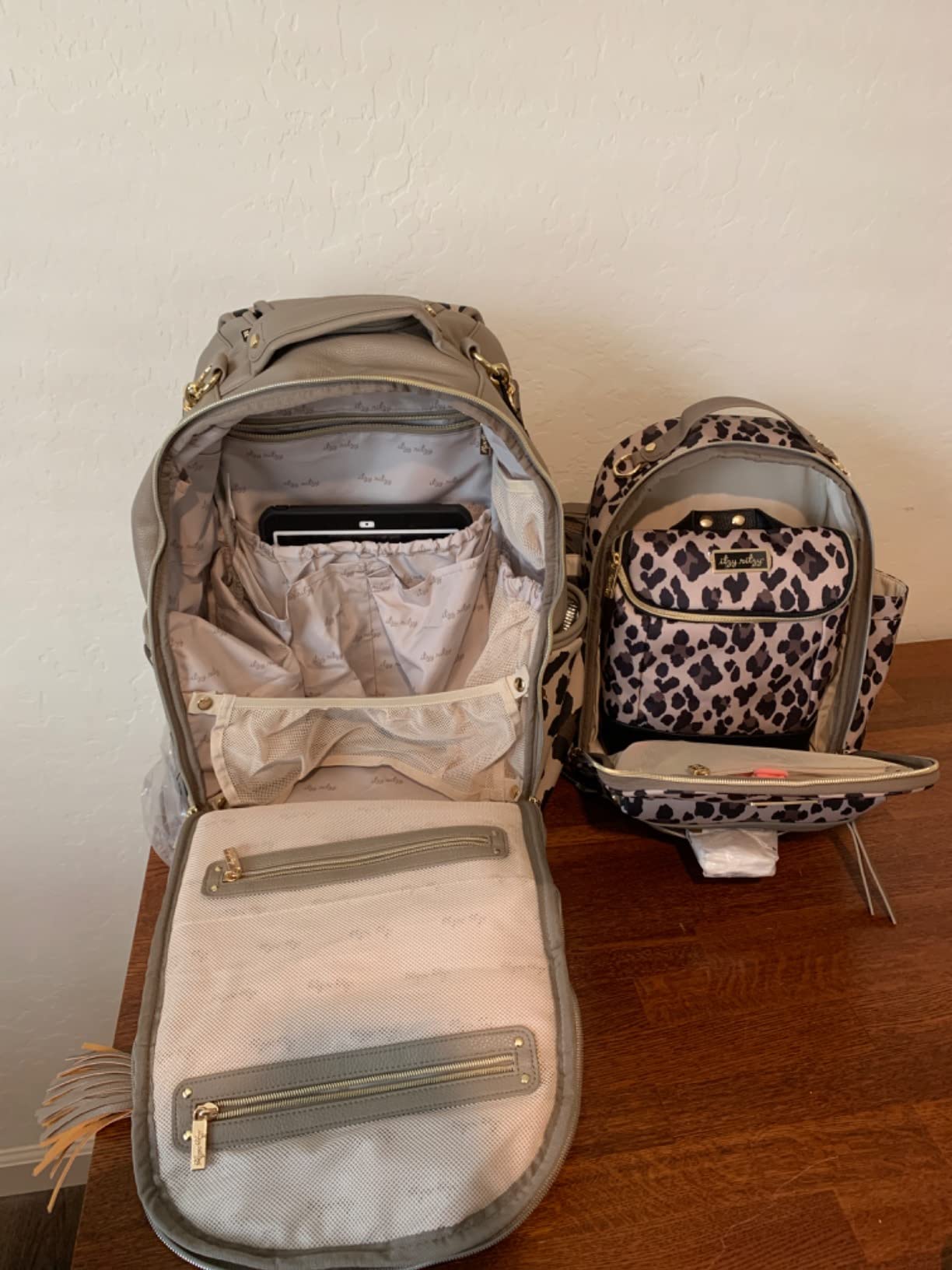 Itzy Ritzy Boss Plus Large Diaper Bag Backpack with 19 Pockets (Cognac) | Includes 2 Insulated Bottle Pockets, Changing Pad, Stroller Clips, Comfortable Padded Straps, Easy-to Clean, Travel-Ready customer photo 2