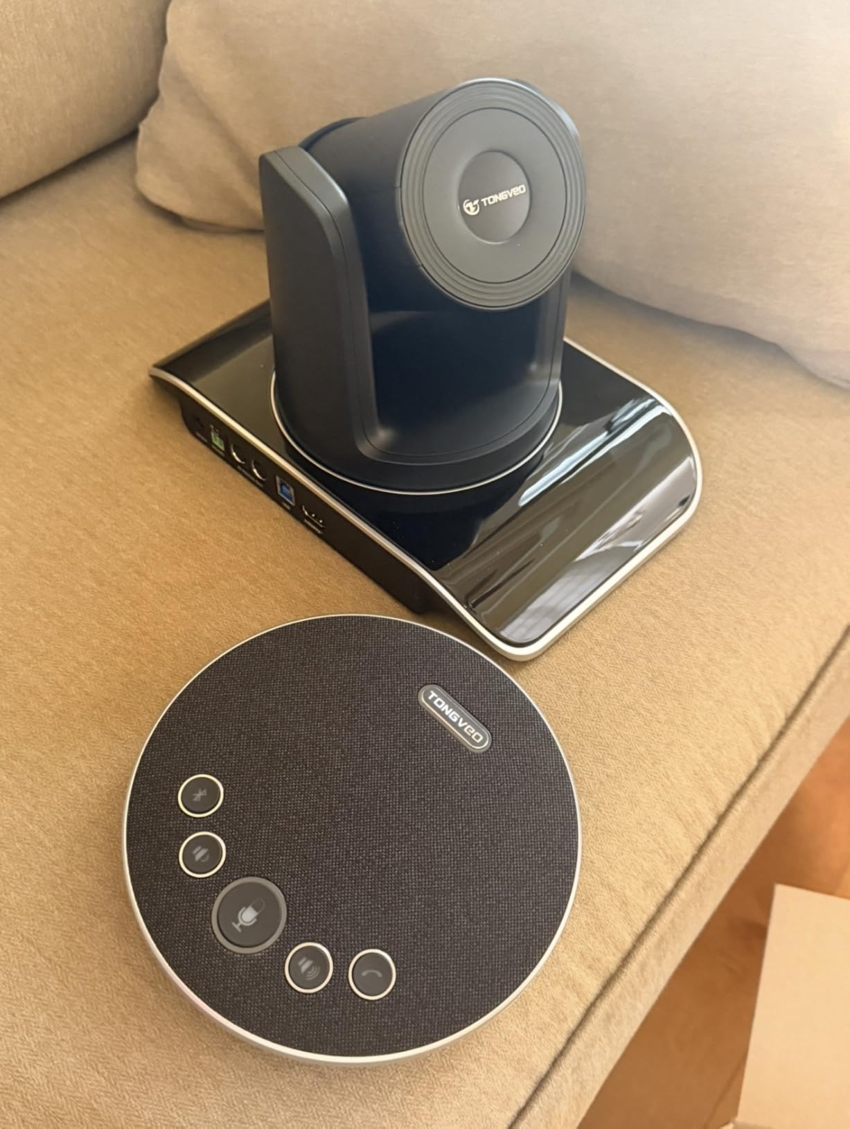 TONGVEO All-in-One Conference Room Video Camera System Al Auto-Tracking HD1080P 60fps 3X Optical Zoom USB3.0 HDMI PTZ Camera and Bluetooth Conference Speakerphone with Microphones customer photo 1