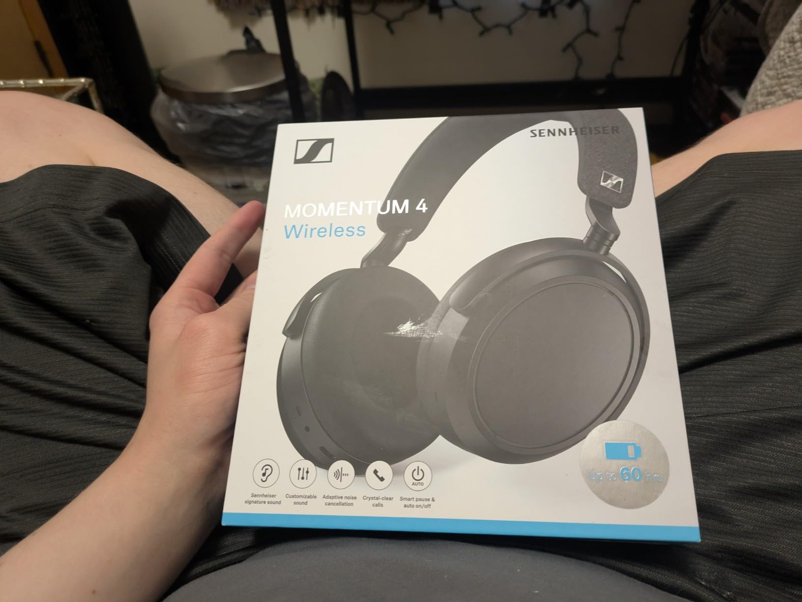 Sennheiser Momentum 4 Wireless Headphones, ANC, 60 Hr Battery, Black customer photo 2
