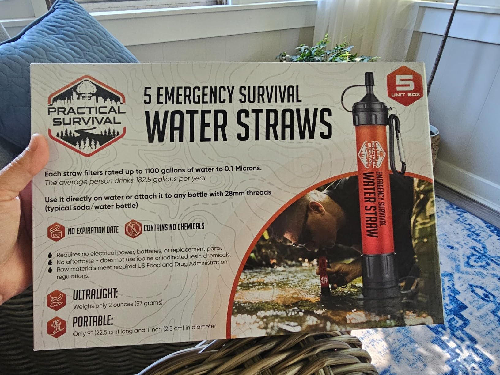 Practical Survival Reusable Emergency Water Filter Straws, 2-Pack customer photo 1