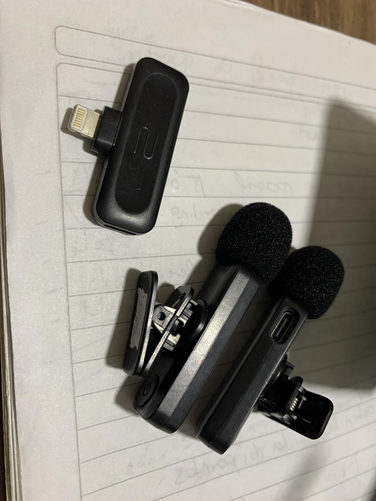 2-Pack Wireless Mini Lavalier Lapel Microphone for iPhone, Android(2 in 1) customer photo 1