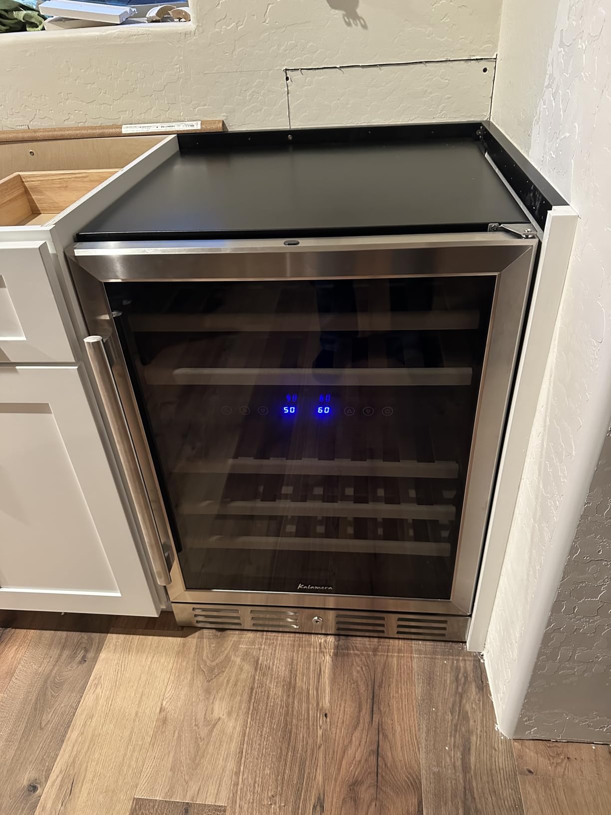 Kalamera 24 inch Wine Cooler, 37 Bottle Dual Zone Built-in or Freestanding customer photo 1