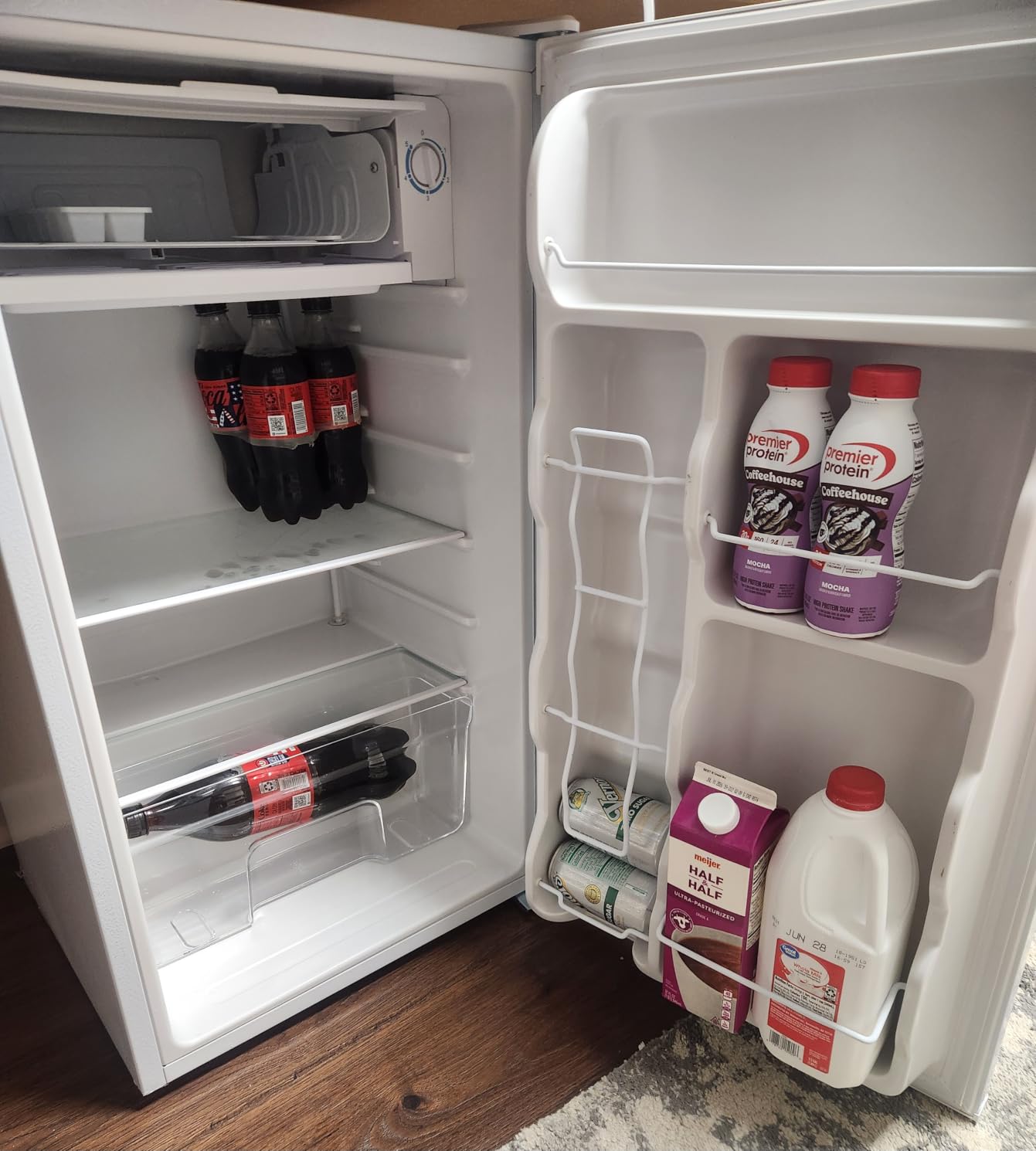 Upstreman 3.2 Cu.Ft Mini Fridge with Freezer, Stainless Steel-SR321 customer photo 2