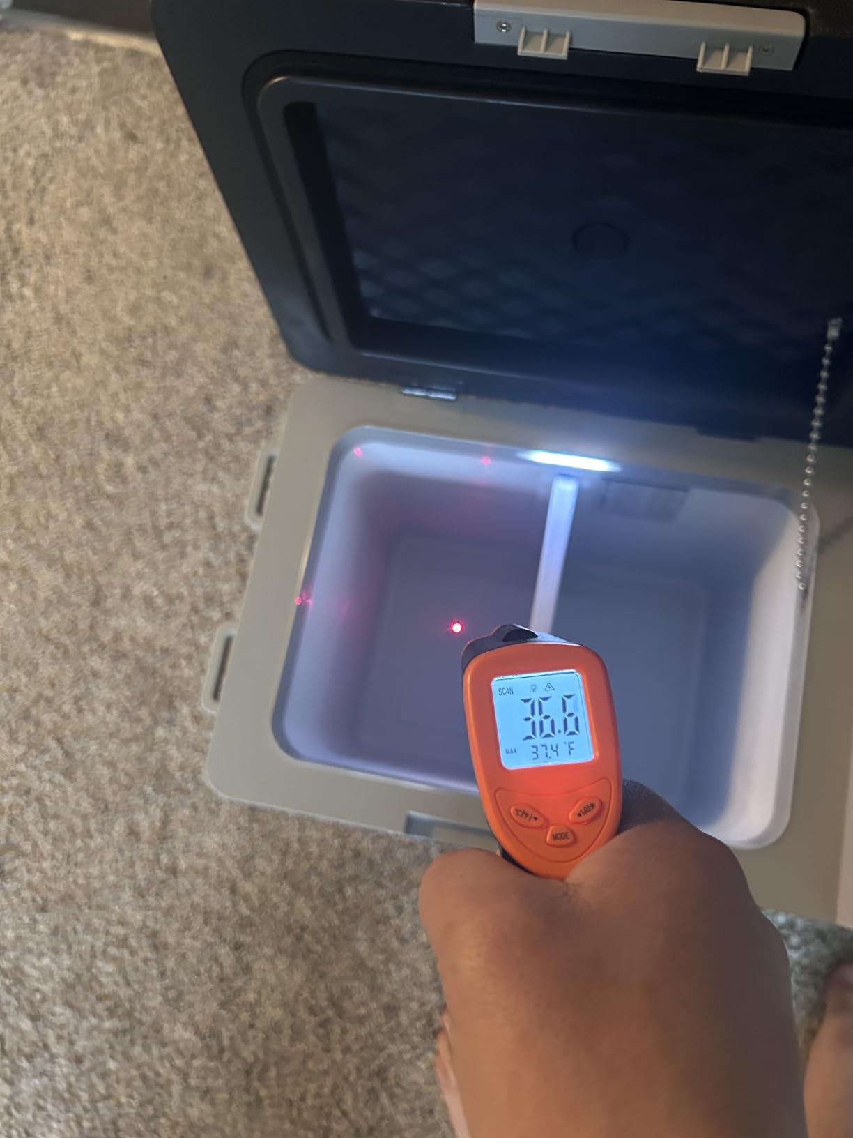 EUHOMY 32QT 12 Volt Refrigerator, Electric Cooler, Usable Battery, -4℉~68℉ customer photo 2