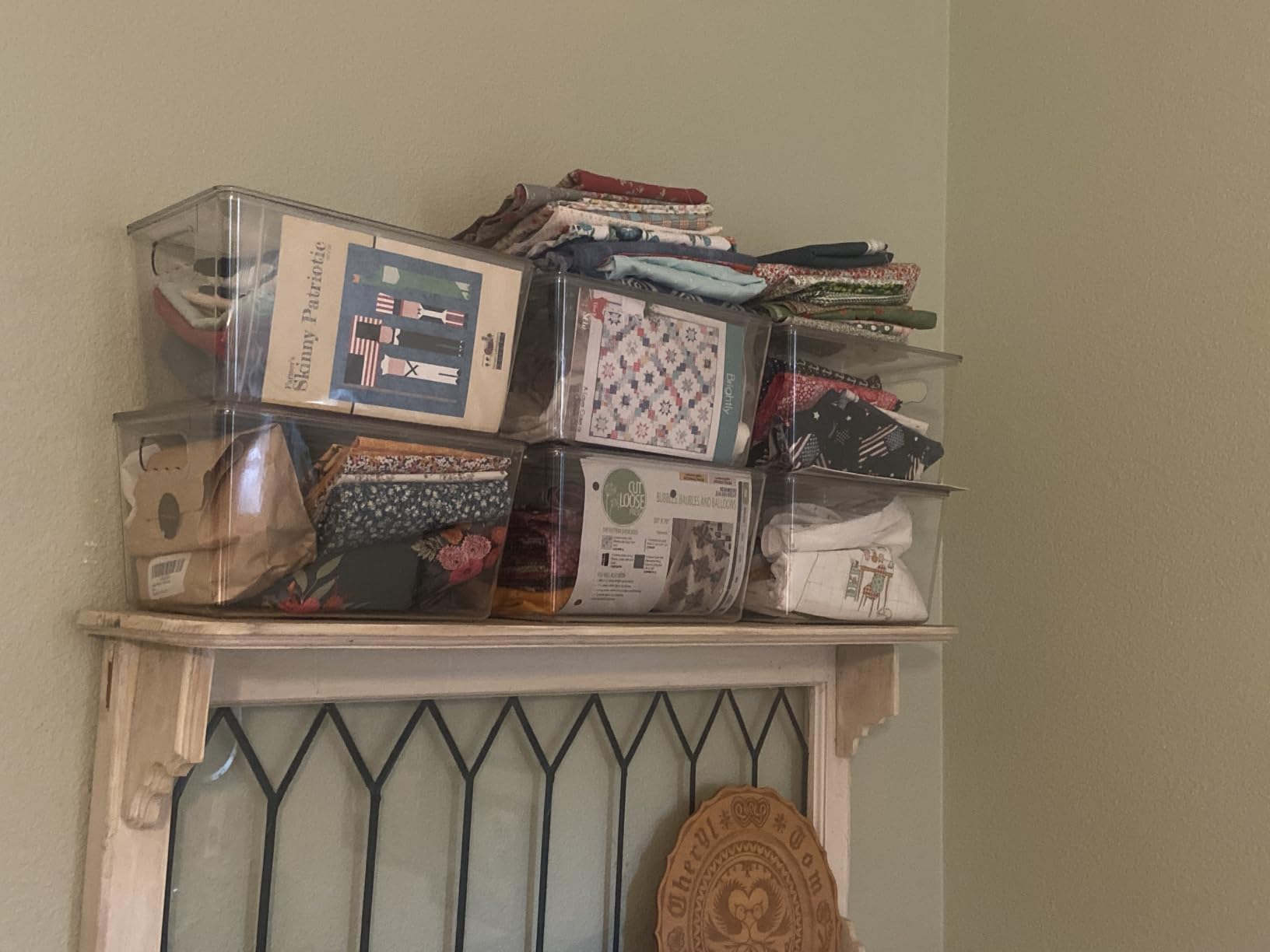 Vtopmart 6 Pack Clear Stackable Storage Bins with Lids and Handles, Large customer photo 1