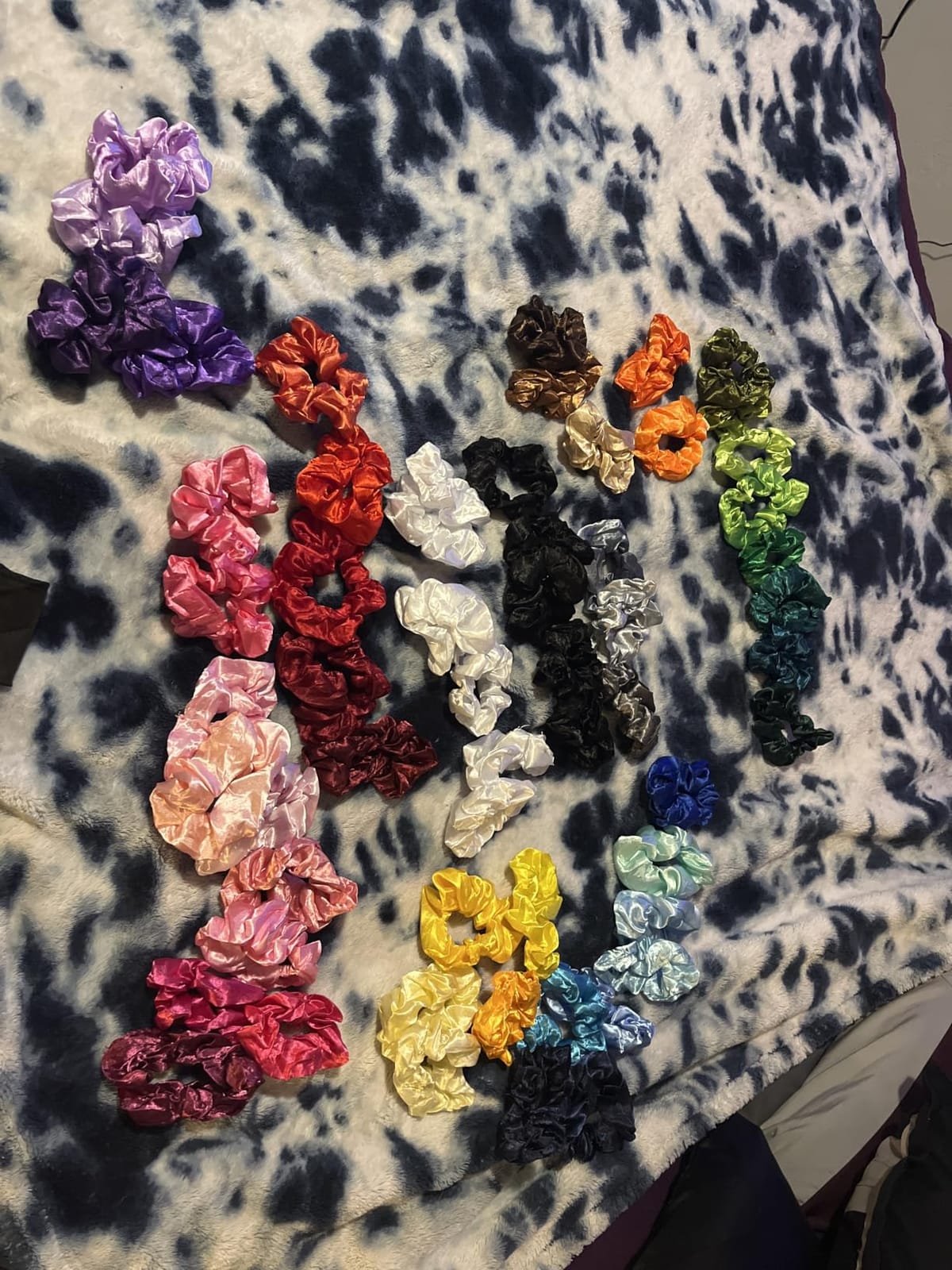 ADRIONE Satin Scrunchies for Women & Girls - 60 Pack Silk Scrunchies for Curly Hair customer photo 1