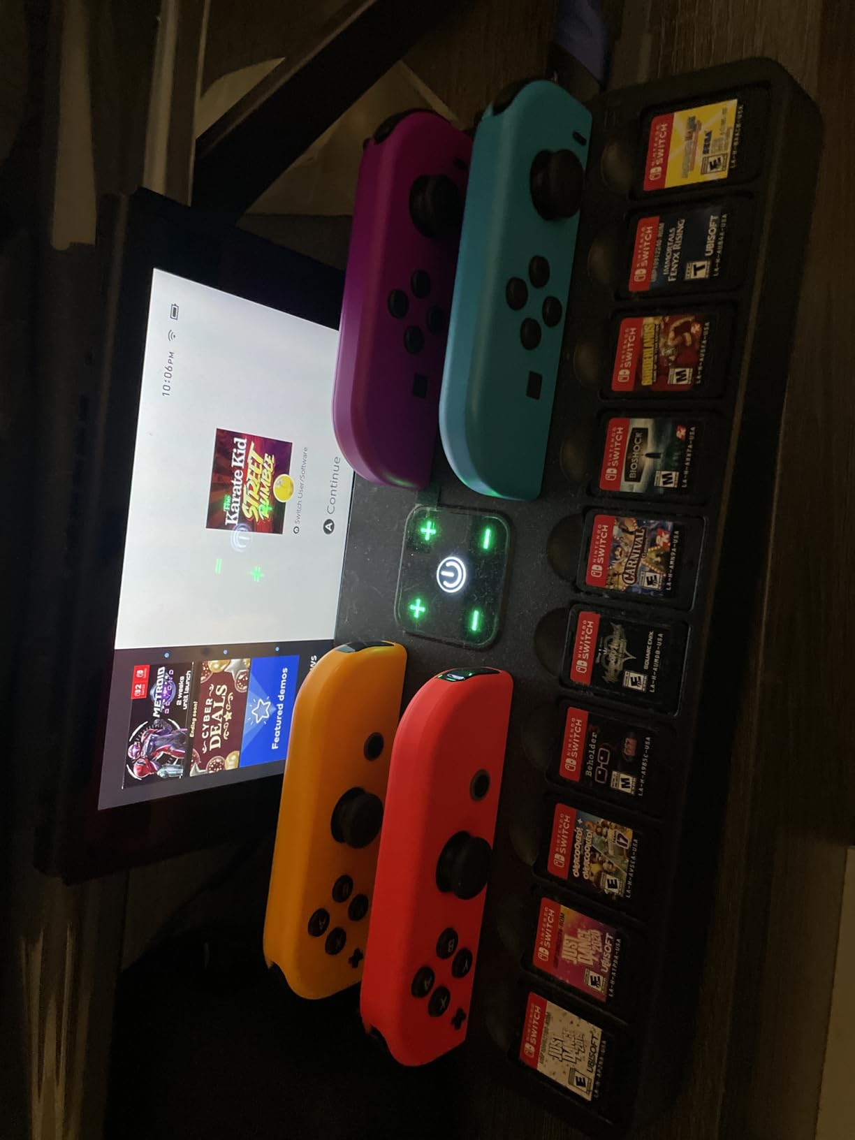 Switch Docking Station for TV with Controller Charger, Replacement for Switch TV Dock with HDMI Adapter, SW Base Station Portable Charging Dock with 10 Game Slots customer photo 2