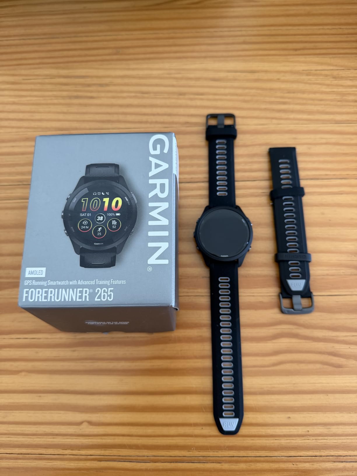 Garmin Forerunner® 265S, Running Smartwatch, 42mm, Whitestone/Neo Tropic customer photo 2