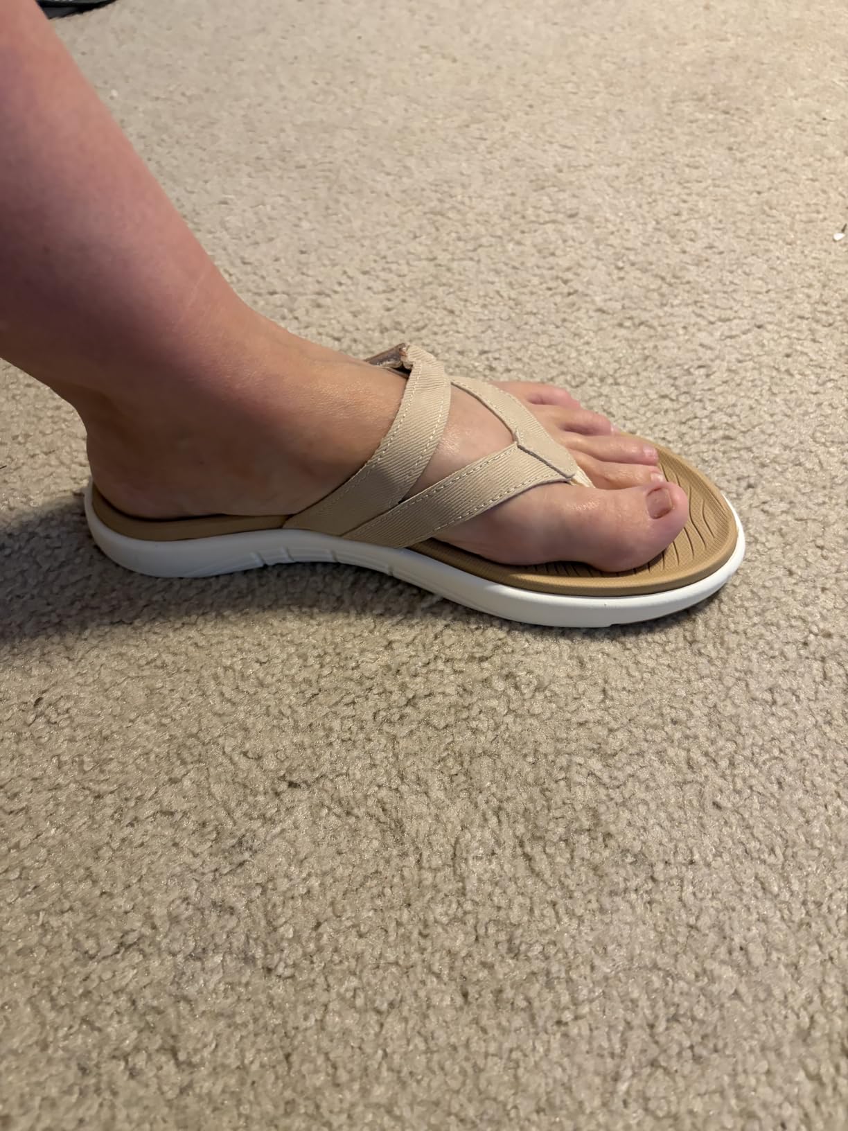 COFACE Womens Orthopedic Flip Flops Arch Support Yoga Walking Thong Sandals | Fashion Orthotic Ladies Slip On Lightweight Athletic Mat Recovery Cushion With Comfortable Plantar Fasciitis customer photo 1