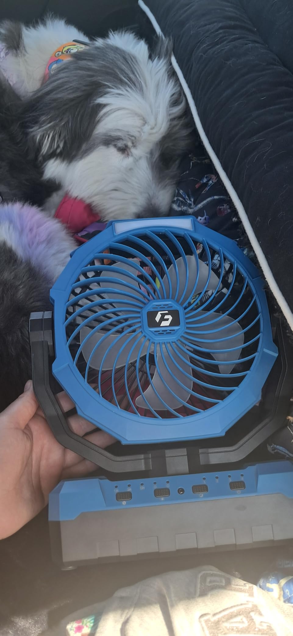FRIZCOL 3-in-1 Camping Fan - Portable Fans Rechargeable - 24000mAh Battery Powered Fan with Light & Remote for Indoor, Outdoor, Tent, Travel, Fishing, Jobsite, Gifts for Men Dad Him - Green customer photo 1