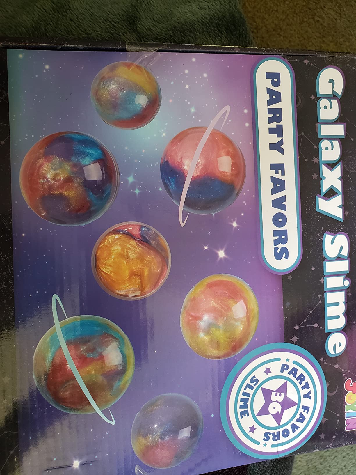 JOYIN Slime Party Favors, 36 Pack Galaxy Slime Ball- Stretchy, Non-Sticky, Mess-Free, Stress Relief, and Safe - Toys for Girls and Boys - Easter, Classroom Reward, Party Supplies, Halloween customer photo 1