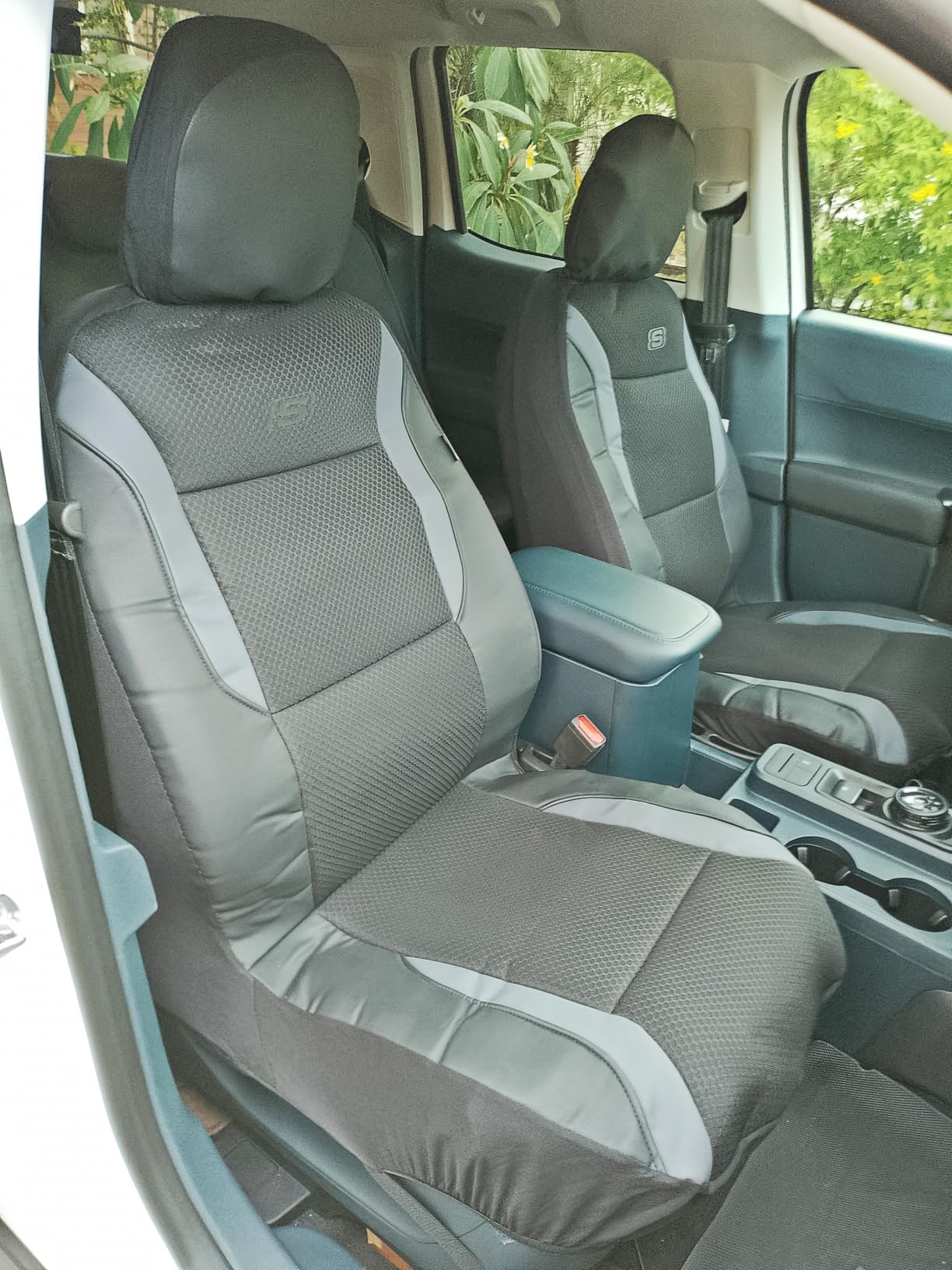 Skechers Memory Foam Seat Covers, Air Cool Mesh Thick Car Seat Covers, Car Seat Covers Front Seats Airbag Compatible, Universal Automotive Comfort for Most Cars, Vans, Trucks, SUV,Black customer photo 1
