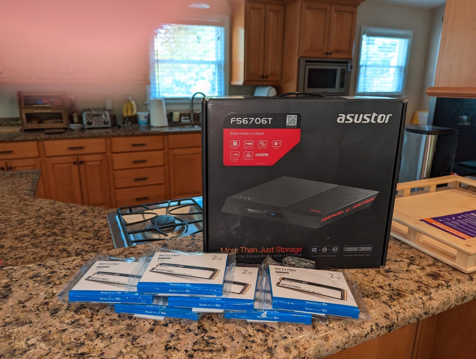 Asustor Flashstor 6 FS6706T - 6 Bay All-SSD NAS Storage, Quad Core 2.0GHz, Six M.2 SSD, Dual 2.5GbE, 4GB RAM DDR4, Network Attached Storage (Diskless) customer photo 2