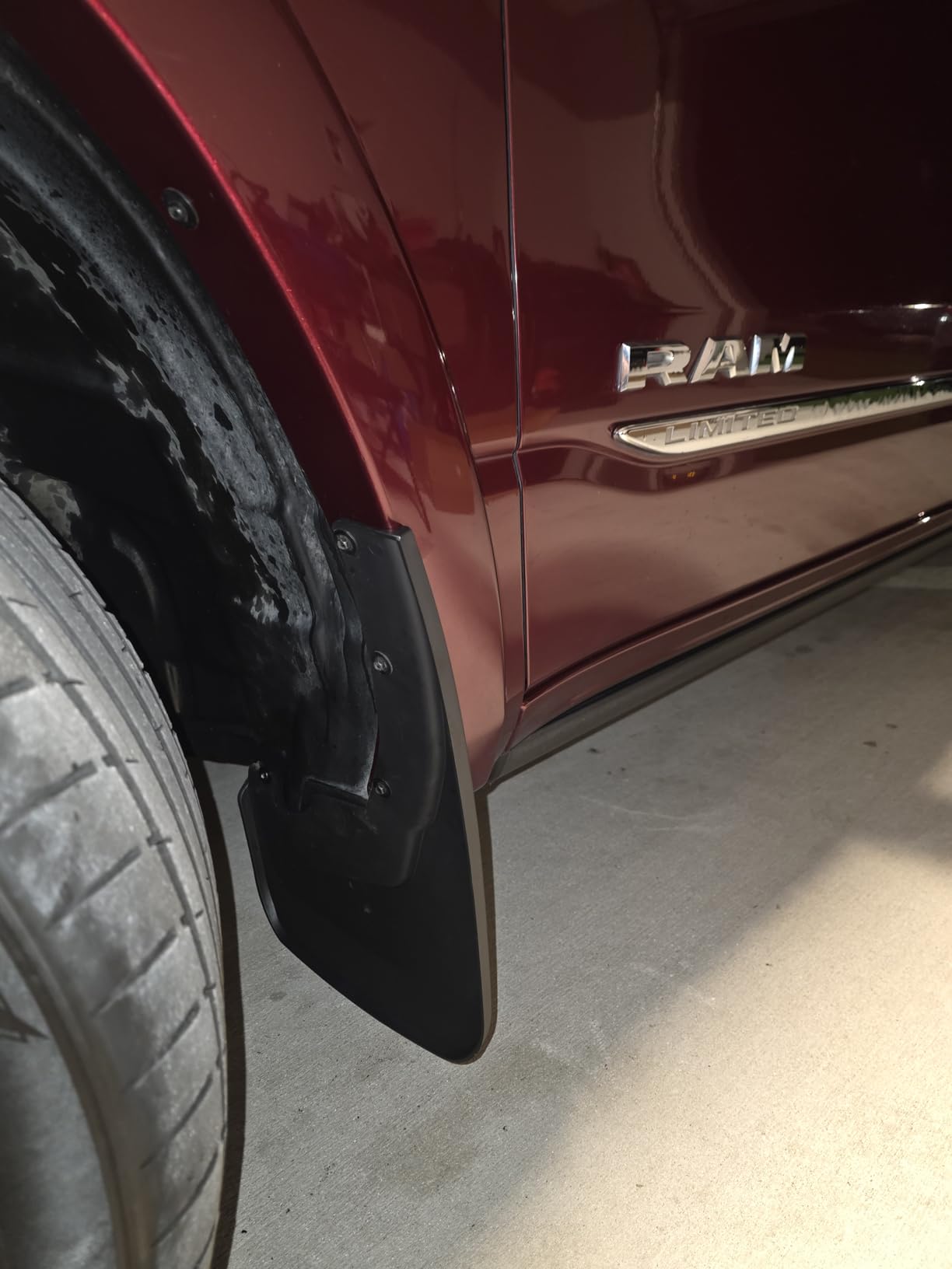 Kiwi Master No Drill Mud Flaps for 2009-2018 Ram 1500/2500/3500 with Fender customer photo 1