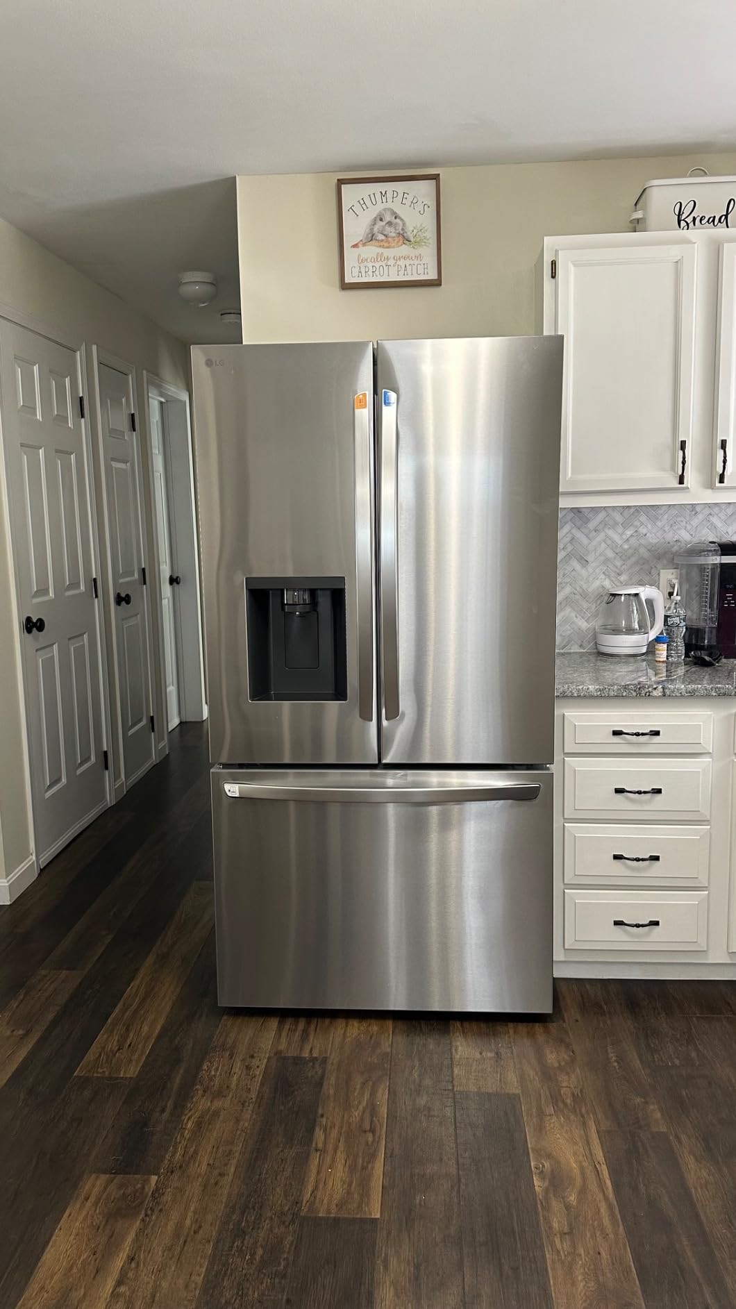 LG 36 Inch Counter-Depth MAX™ Smart French Door Refrigerator with 26 cu.ft. Capacity, WiFi Enabled, ThinQ Technology, Dual Ice Maker, Slim SpacePlus® Ice System customer photo 2
