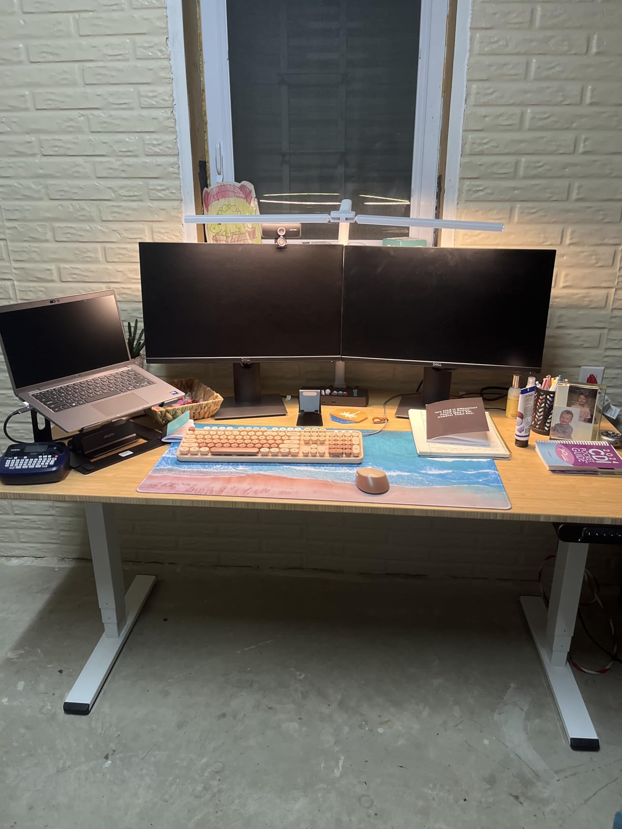 SANODESK Solid Bamboo Dual Motor Standing Desk, 220 lbs, 60 * 30 customer photo 1