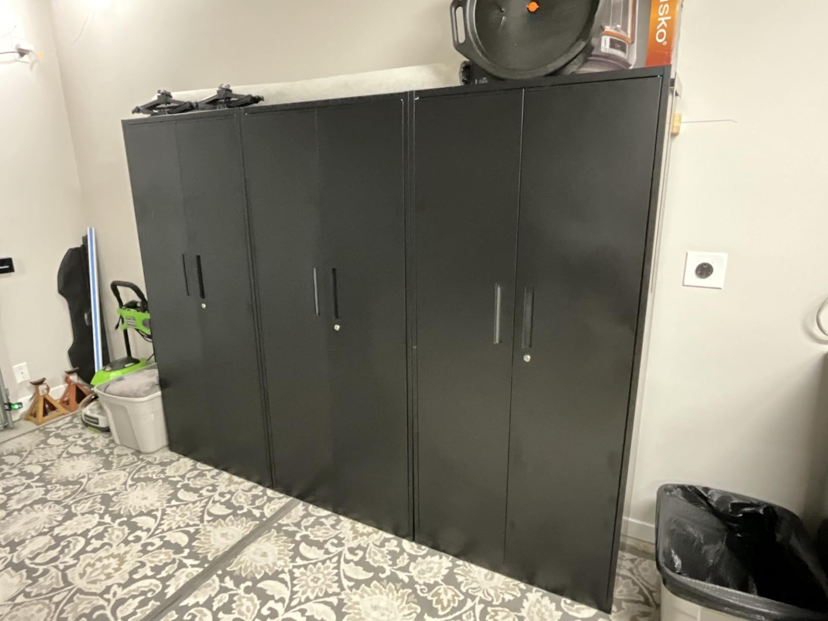Greenvelly Storage Cabinet, 72” Black Garage Steel Locking Cabinet with Doors and 4 Adjustable Shelves, Tall Lockable File &Tool Cabinet for Home Office, Metal Classroom Cabinet Basement customer photo 2