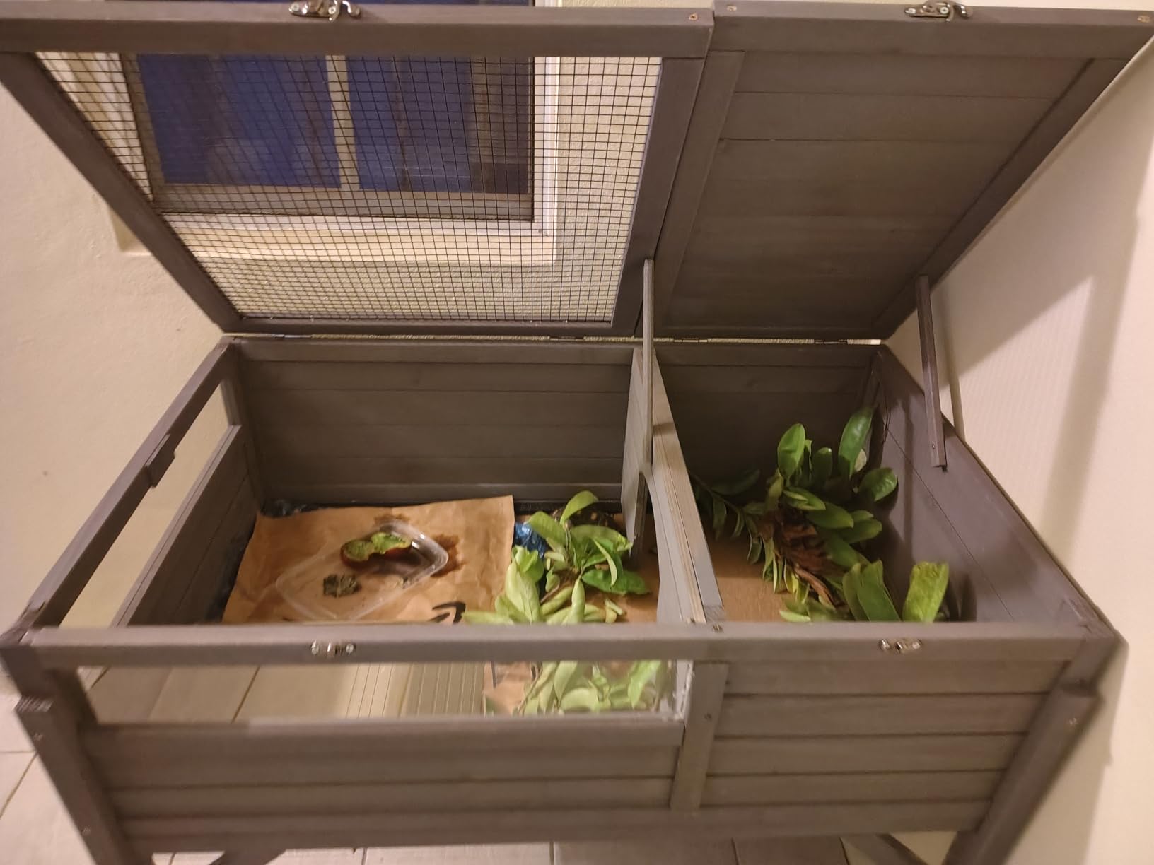 Aivituvin Tortoise Habitat Turtle Enclosure, Wooden Tortoise House Reptile Cage for Small Animals Indoor-Outdoor, Adjustable Lamp Holder Included customer photo 2
