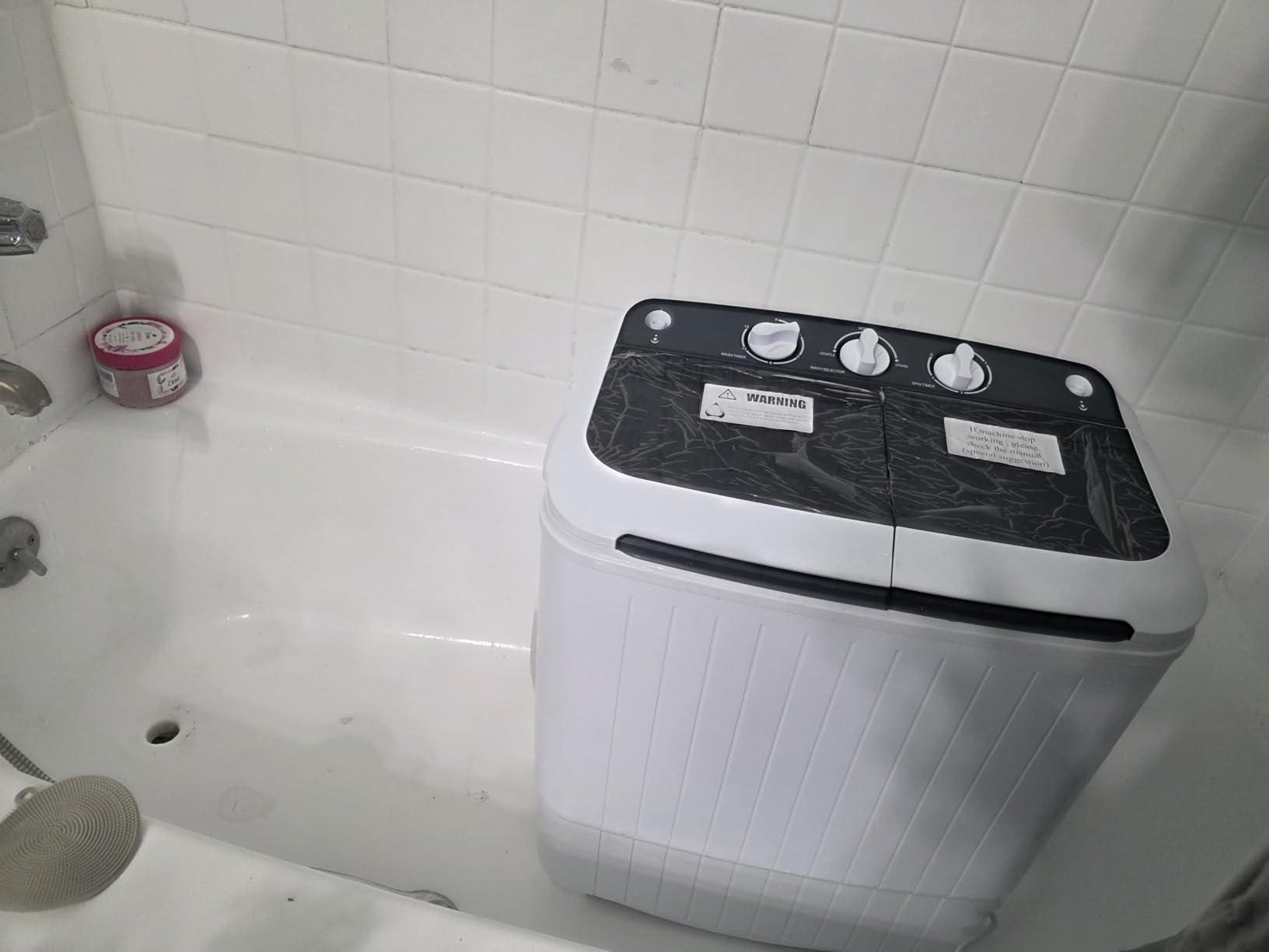 Pataku Portable Washing Machine, 25.3 Lbs Compact Mini Washer and Dryer Combo,Twin Tub Laundry Washer with Spin Cycle, Soaking Function Ideal for Apartment, Dorms, RVs Camping, Grey customer photo 1