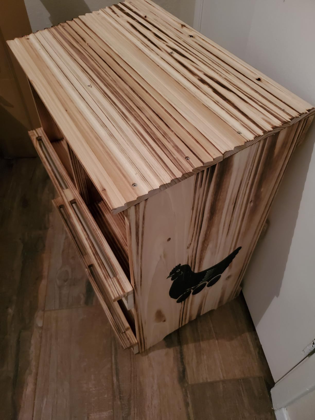 Nesting Boxes for Chickens - Wooden Chicken Nesting Box for Poultry Heavy Duty 4 Compartments Laying Eggs Nest Box Wall Mount for Chickens, Hens, Ducks customer photo 2