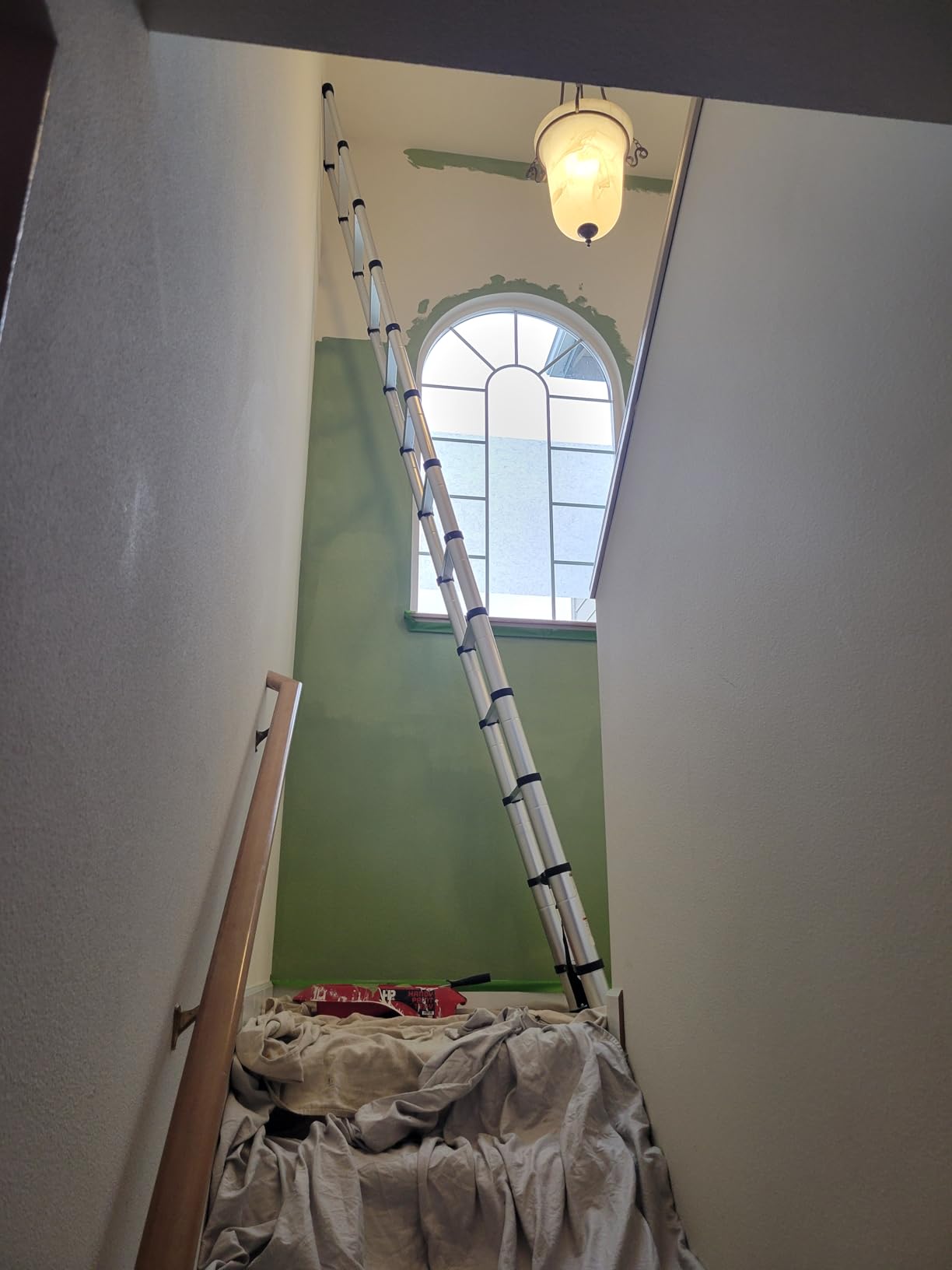 Soctone 12.5FT Telescoping Ladder, Stabilizers & Hooks, Extension Ladder customer photo 2