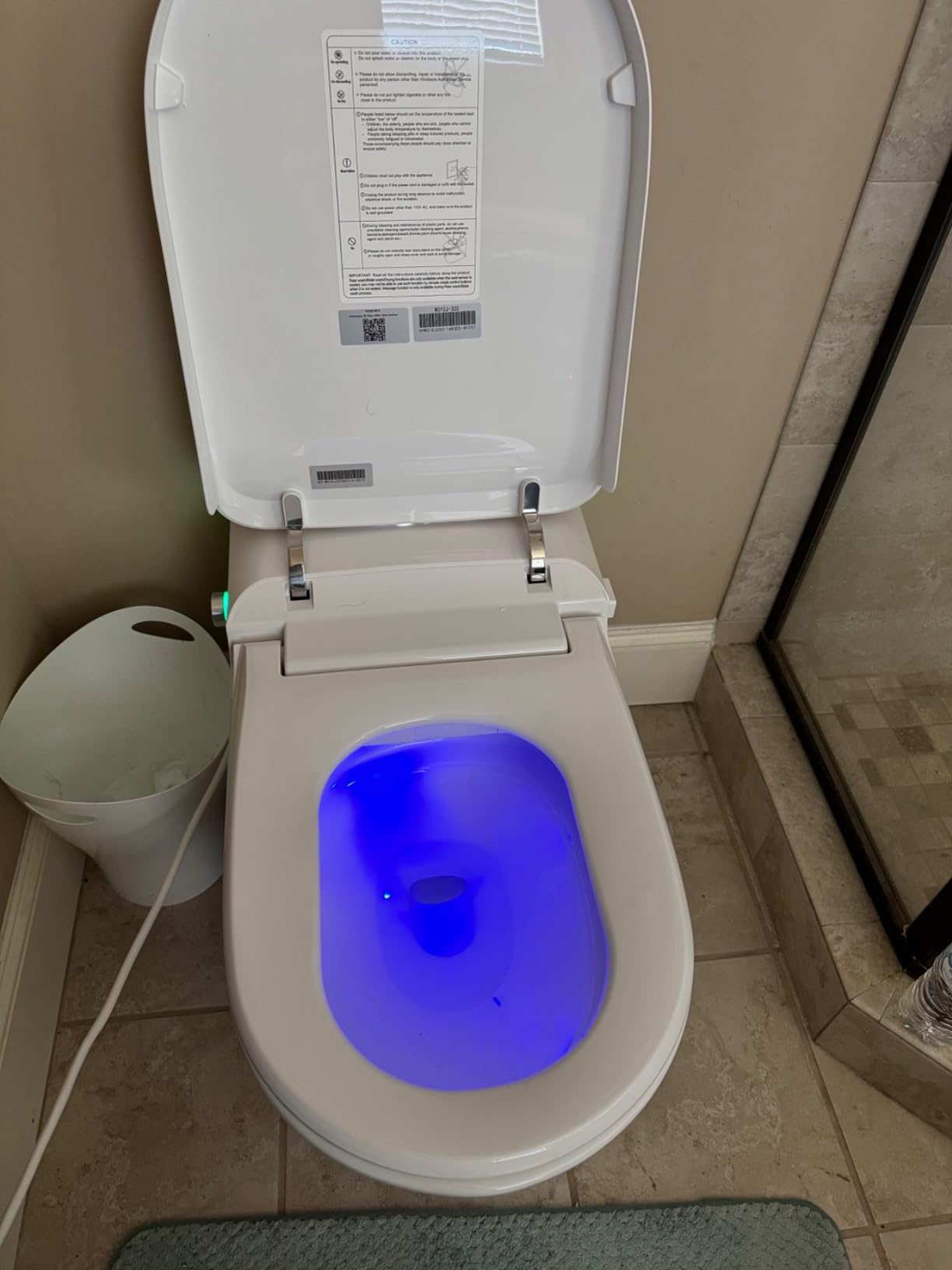 LOUPUSUO Smart Toilet with Bidet Built In with Warm Water Sprayer and Dryer | Foot Sensor Operation,Heated Seat toilet with LED Display for Bathroom,Auto Dual Flush customer photo 2