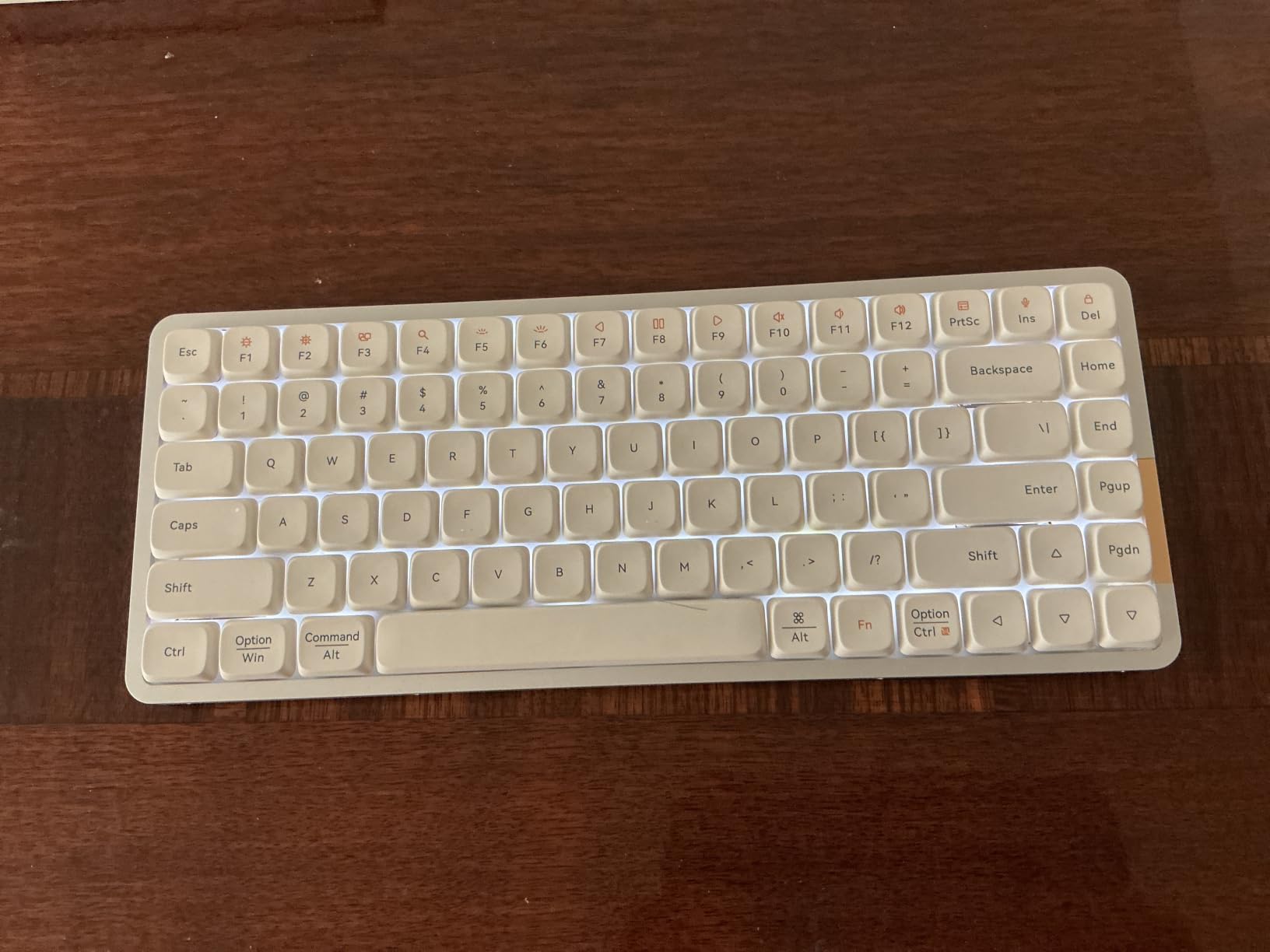 LOFREE Flow84 Low Profile Mechanical Keyboard, 75 Percent Rechargeable Wireless Keyboards with Bluetooth and Wired Connection for Windows, Mac OS/White Ghost Linear Switches customer photo 1
