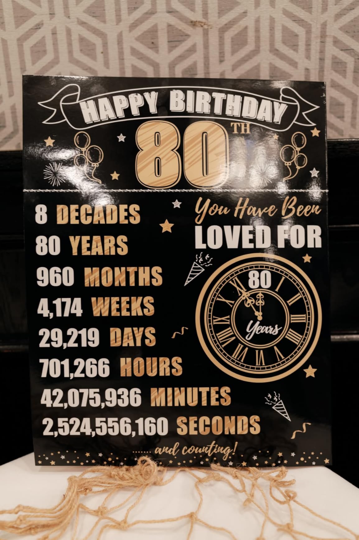 Turypaty Large 80th Birthday Card, Big 1946 Party Guest Signature Book Gift customer photo 2