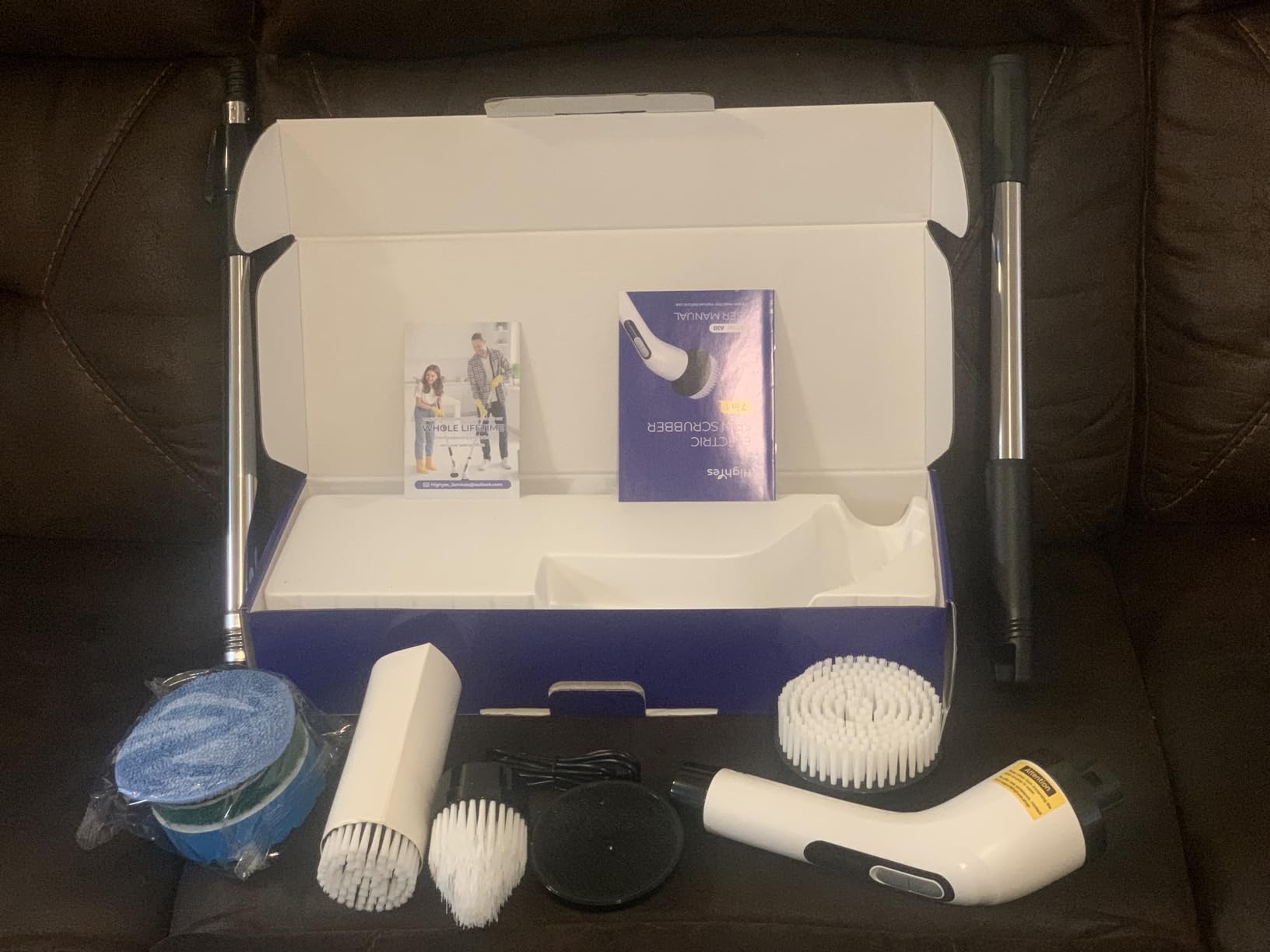 Highyes Electric Spin Scrubber for Cleaning Bathroom: Cordless Power Shower Scrubber - Electric Cleaning Brush for Tile Tub customer photo 2
