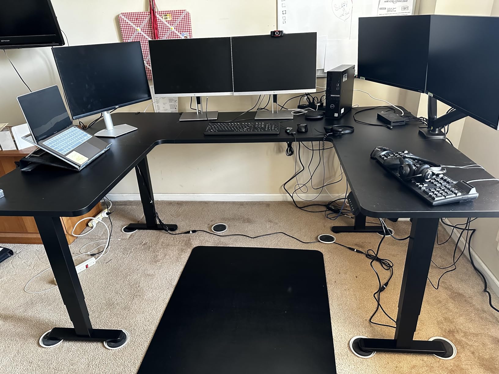 VIVO Black U-Shaped 83 x 60 in Standing Desk, DESK-E4UBB customer photo 1