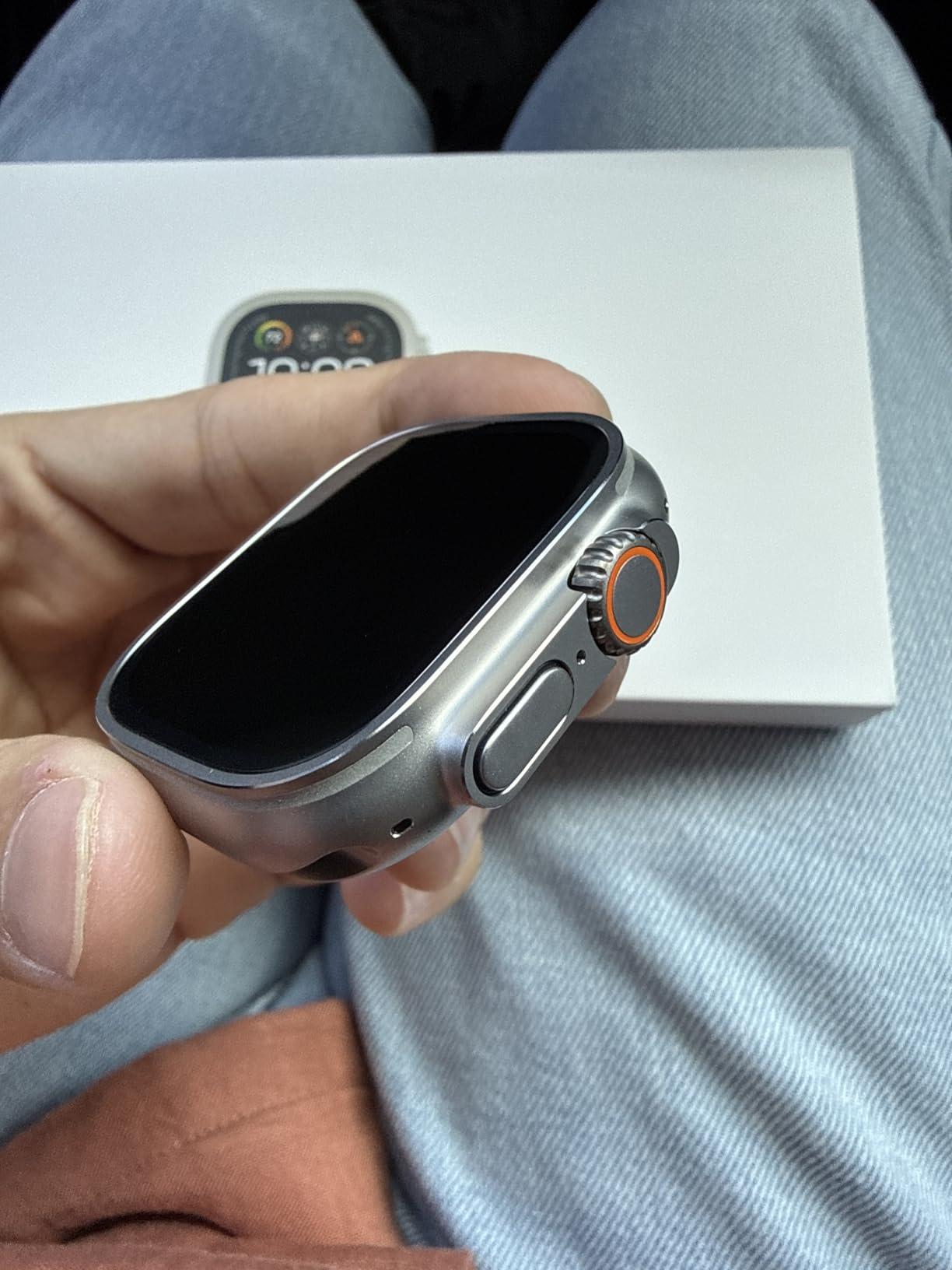 Apple Watch Ultra 2 [GPS + Cellular 49mm] Smartwatch with Rugged Titanium Case & Blue/Black Trail Loop S/M. Fitness Tracker, Precision GPS, Action Button, Extra-Long Battery Life customer photo 1