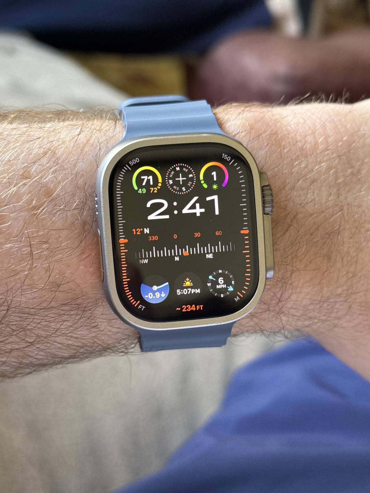 Apple Watch Ultra 2 [GPS + Cellular 49mm] Smartwatch with Rugged Titanium Case & Indigo Alpine Loop Small. Fitness Tracker, Precision GPS, Action Button, Extra-Long Battery Life customer photo 1
