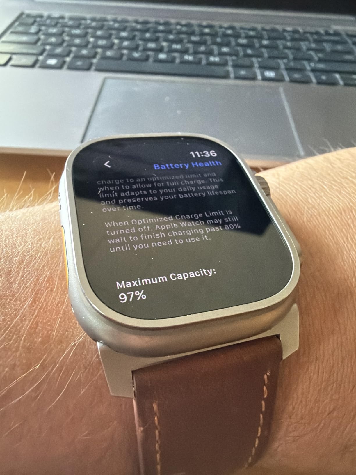 Apple Watch Ultra 2 [GPS + Cellular, 49mm] - Titanium Case with Blue Ocean Band, One Size (Renewed) customer photo 1