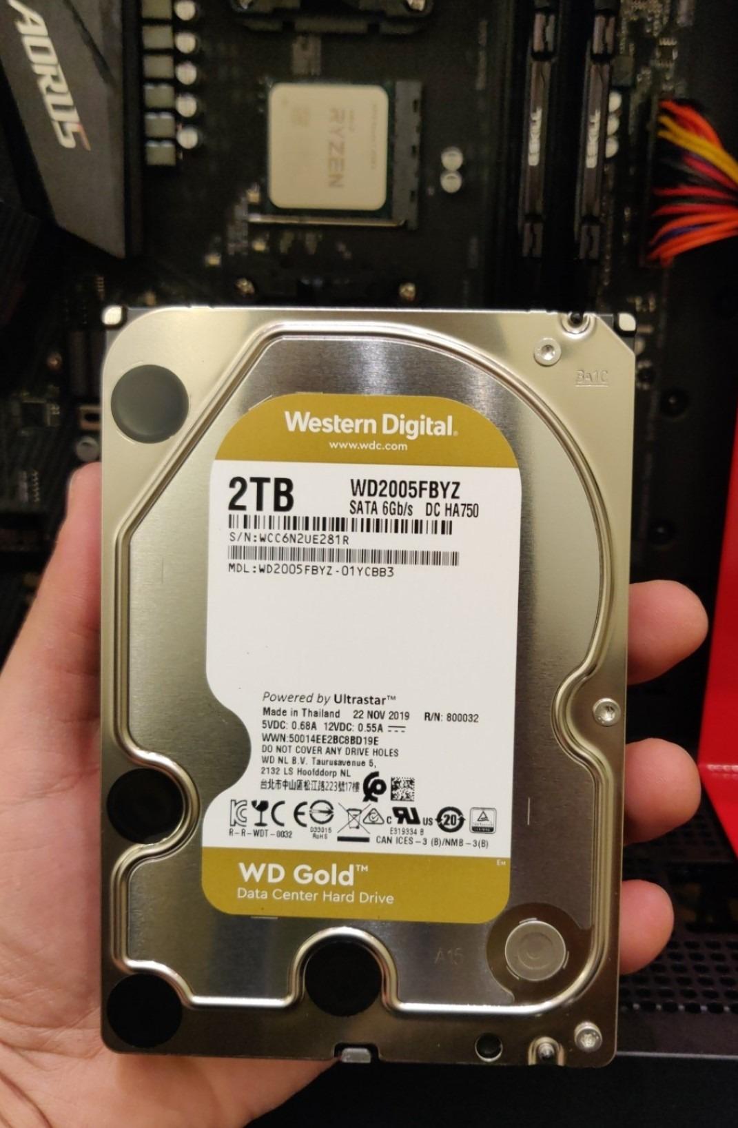 Western Digital 8TB WD Gold Enterprise Class Internal Hard Drive - 7200 RPM Class, SATA 6 Gb/s, 256 MB Cache, 3.5