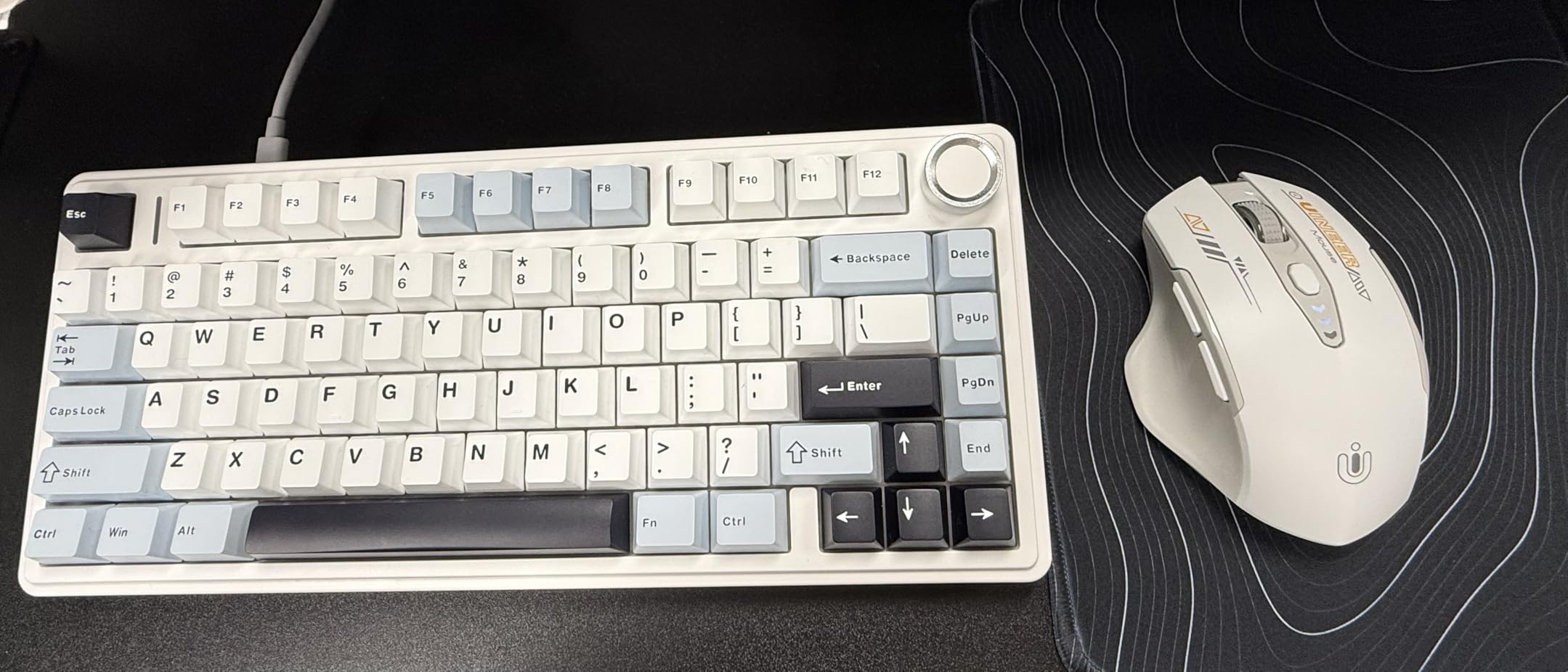 EPOMAKER x Aula F75 Gasket Mechanical Keyboard, 75% Wireless Hot Swappable Gaming Keyboard with Five-Layer Padding&Knob, BT/2.4GHz/USB-C, RGB (Black, LEOBOG Reaper Switch) customer photo 1