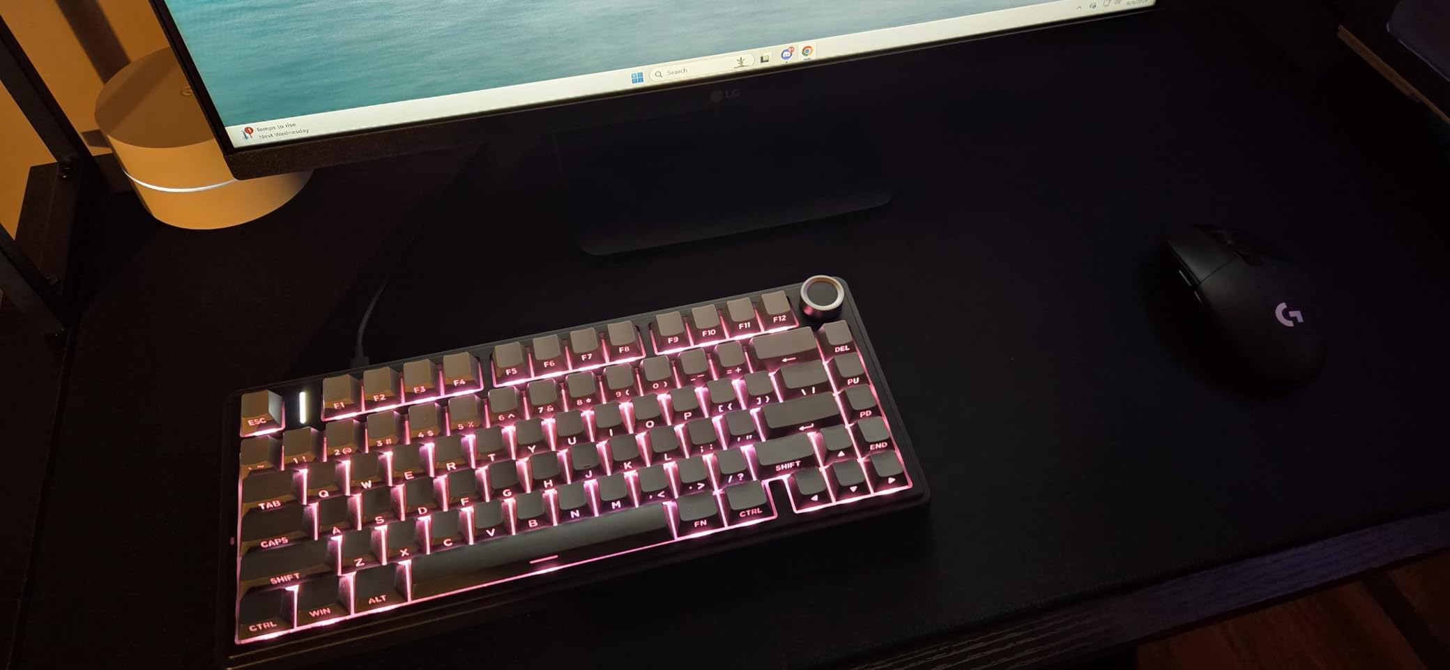 EPOMAKER x Aula F75 Gasket Mechanical Keyboard, 75% Wireless Hot Swappable Gaming Keyboard with Five-Layer Padding&Knob, BT/2.4GHz/USB-C, RGB (Black, LEOBOG Reaper Switch) customer photo 2