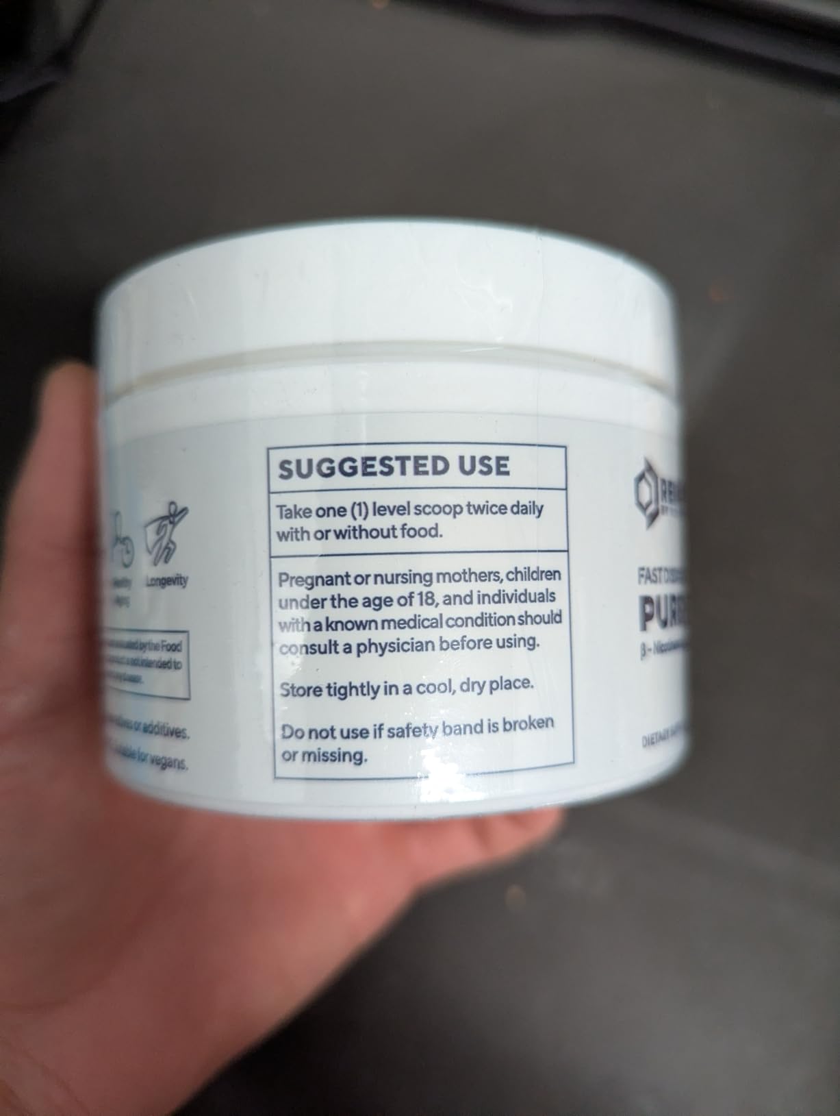 Renue By Science NMN Powder | 100g Fast Dissolve Powder Supplement | 500mg Nicotinamide Mononucleotide per Serving | Manufactured in the USA Third-Party Tested customer photo 1