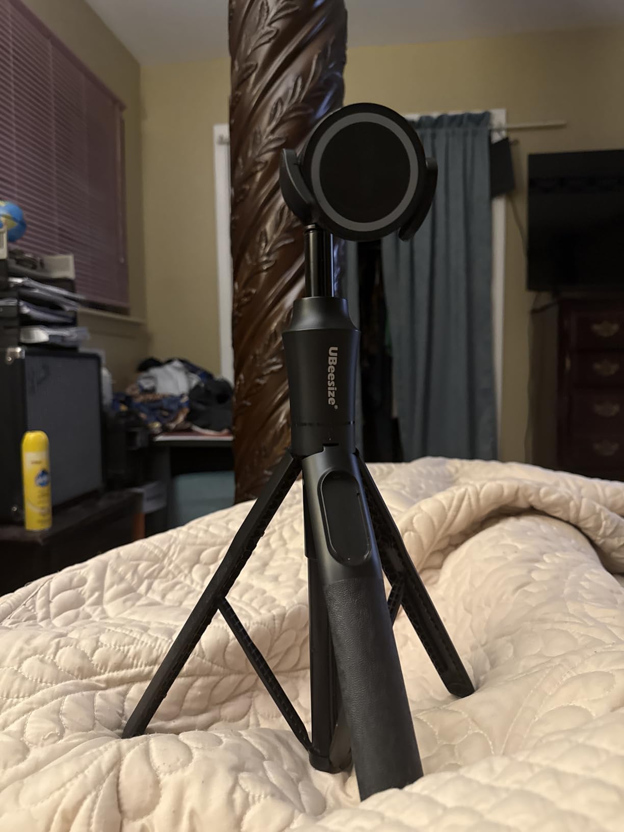 UBeesize 72'' Magnetic Tripod for iPhone with Remote, Extendable Cell Phone Tripod Stand, Compatible with MagSafe, Selfie Stick Tripod for iPhone 15 14 13 12 11 Series and Android Phones customer photo 1