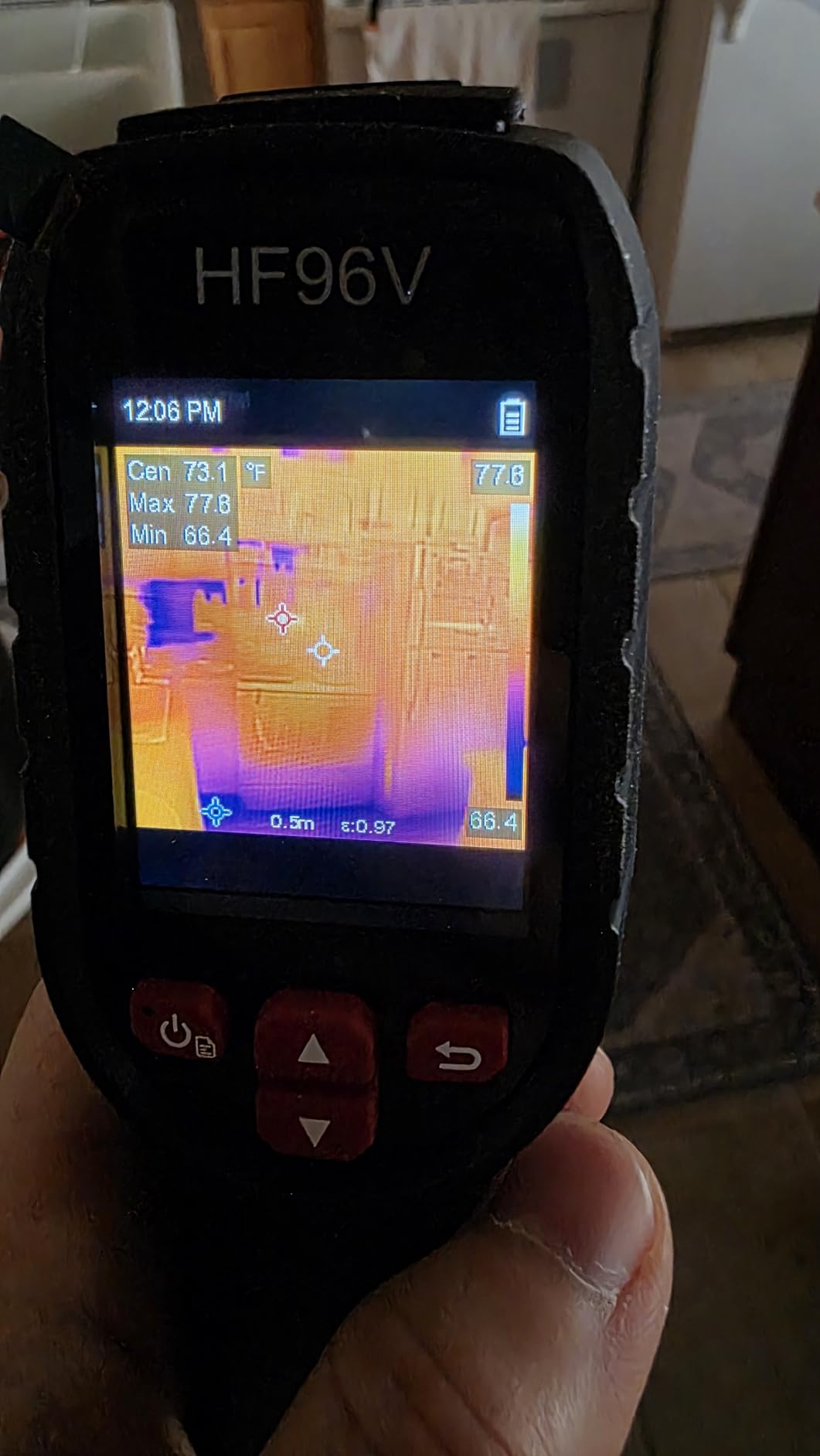 HF96V Thermal Camera with Visual Camera & Laser Pointer, Intelligent Scene Detection, 240 * 240 Super Resolution Thermal Imaging Camera,25 Hz, 50° FOV, -4°F to 1022°F, IP54 Infrared Camera customer photo 1