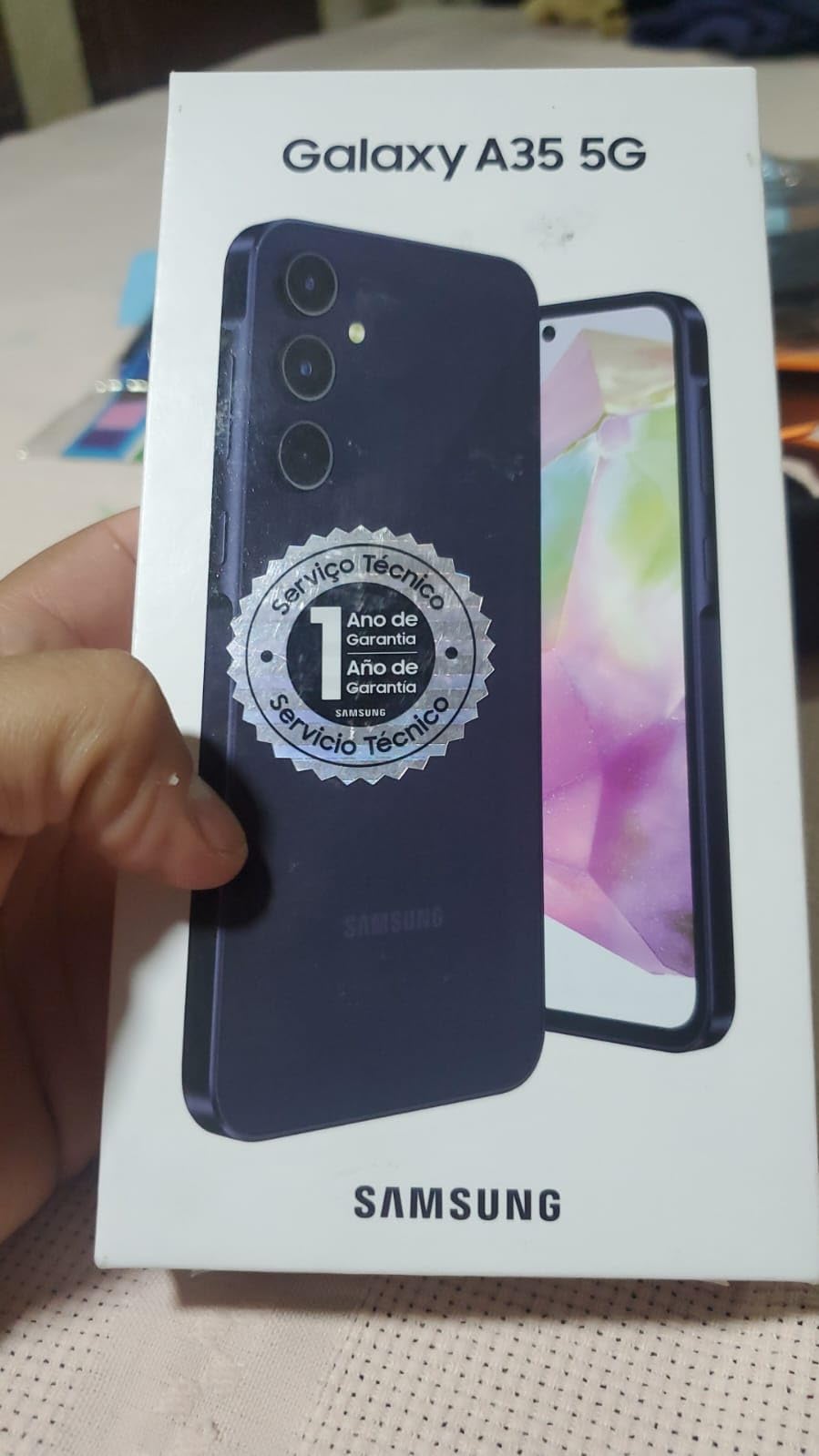 Samsung Galaxy A55 5G A556E 128GB Dual-SIM GSM Unlocked Android Smartphone (Latin Variant/US Compatible LTE) - Awesome Navy customer photo 2