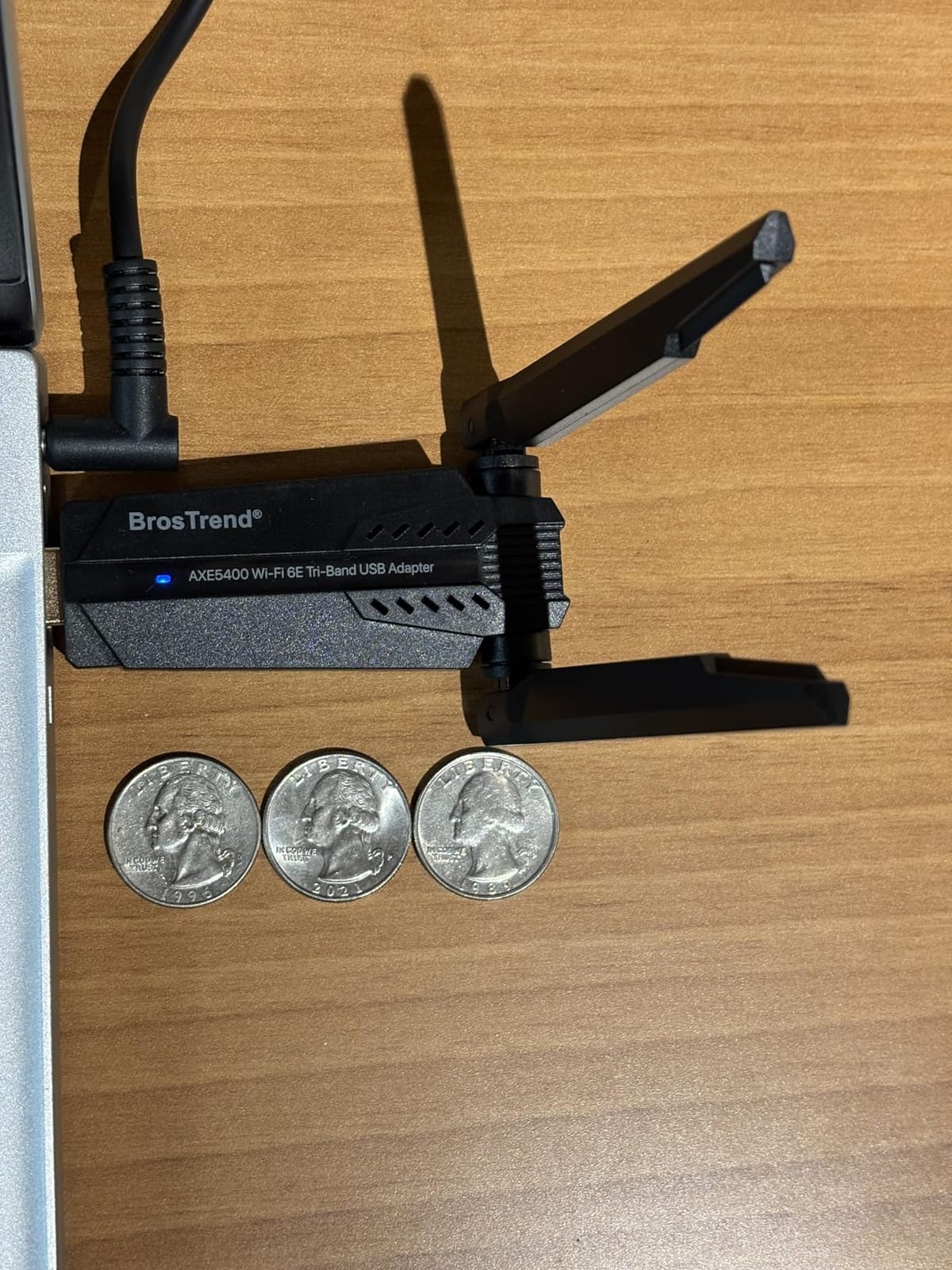 BrosTrend USB WiFi 6E Adapter AXE5400 Tri-Band, with 2X High Gain Antennas customer photo 1