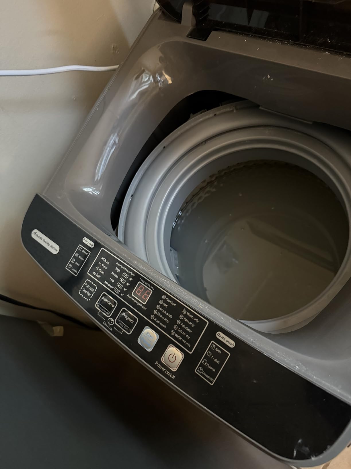 Anypro Portable Washing Machines 17.8LBS Full Automatic Clothes Washer and Spinner Combo with 10 Programs and 8 Water Levels, Compact Laundry Wash Spin Dryer for Apartment RV Dorm Home, Grey customer photo 1