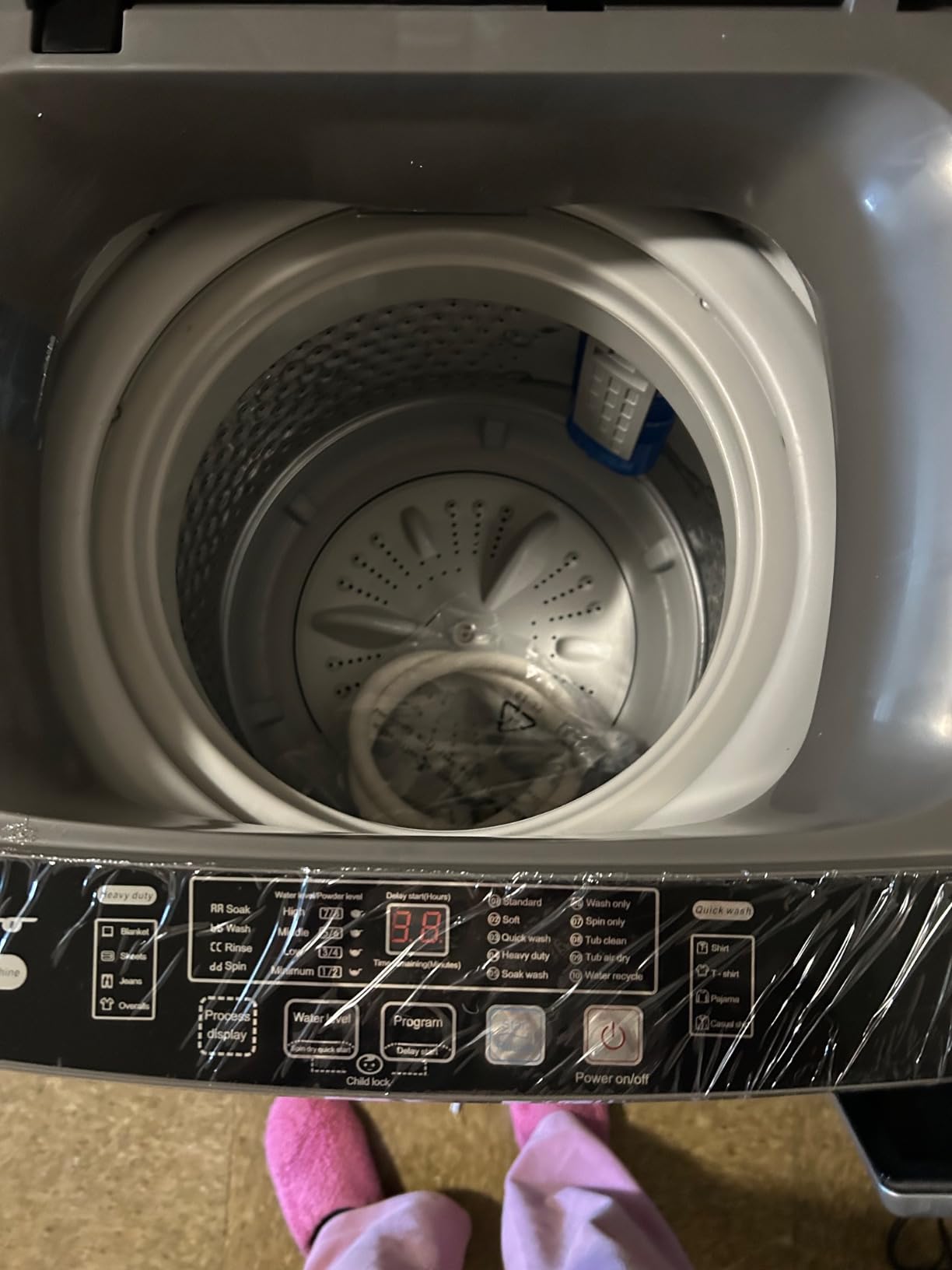Anypro Portable Washing Machines 17.8LBS Full Automatic Clothes Washer and Spinner Combo with 10 Programs and 8 Water Levels, Compact Laundry Wash Spin Dryer for Apartment RV Dorm Home, Grey customer photo 2